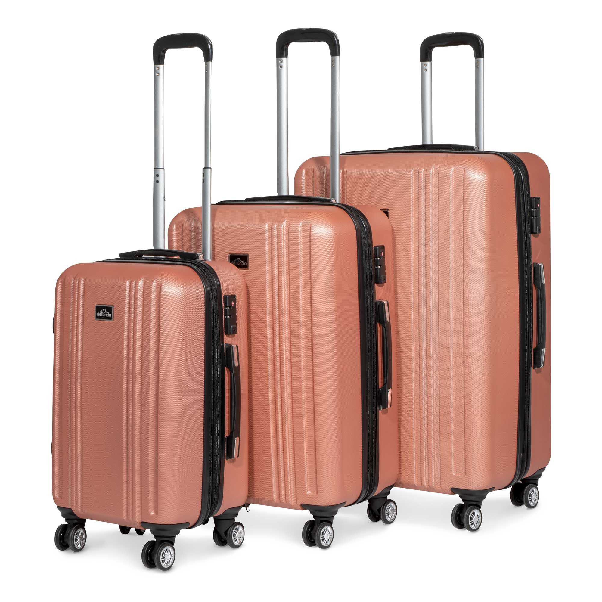 Rose gold hard suitcase online