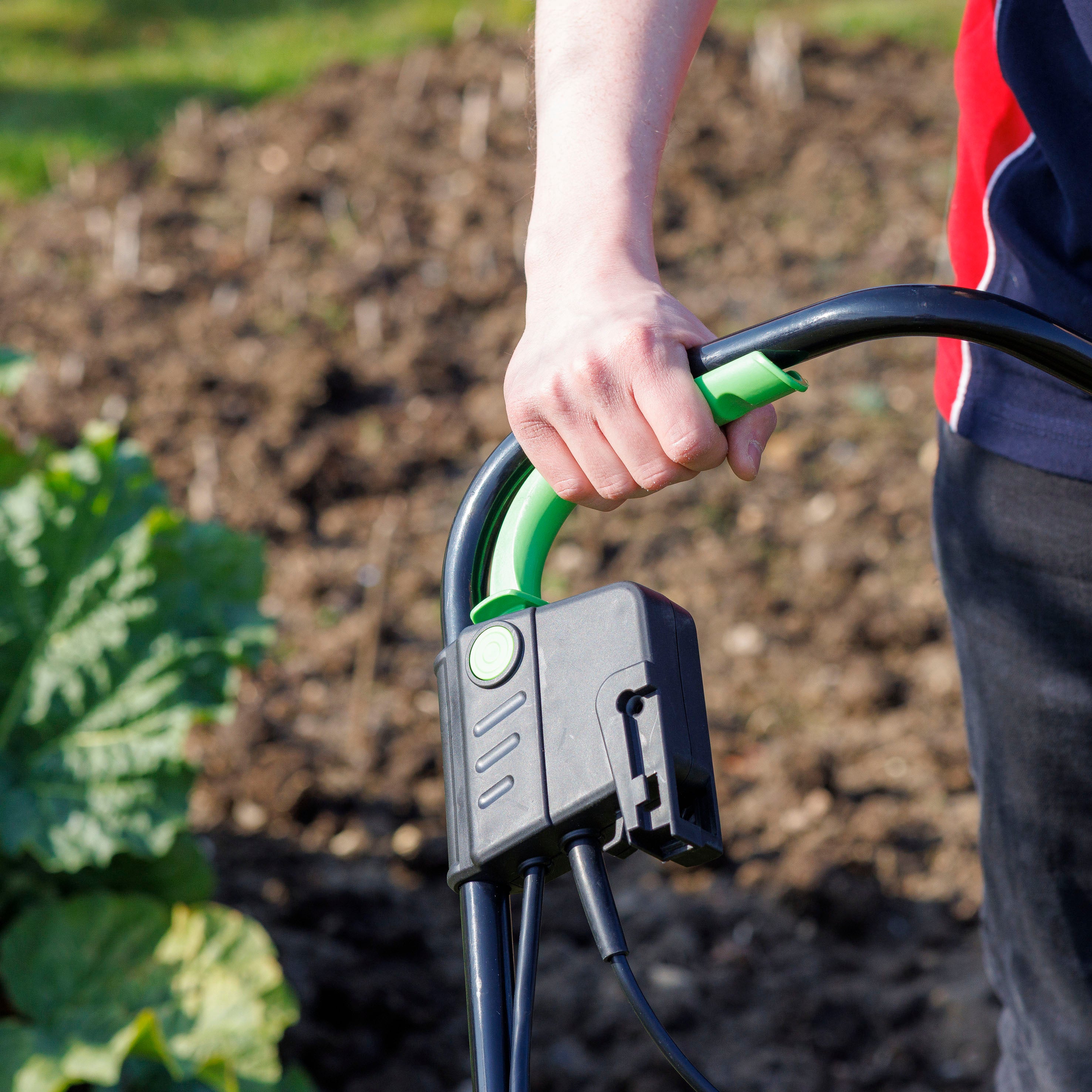 1500W Electric Tiller/Cultivator, 40cm Working Width, 6 Blades, 10m Cable - DG217