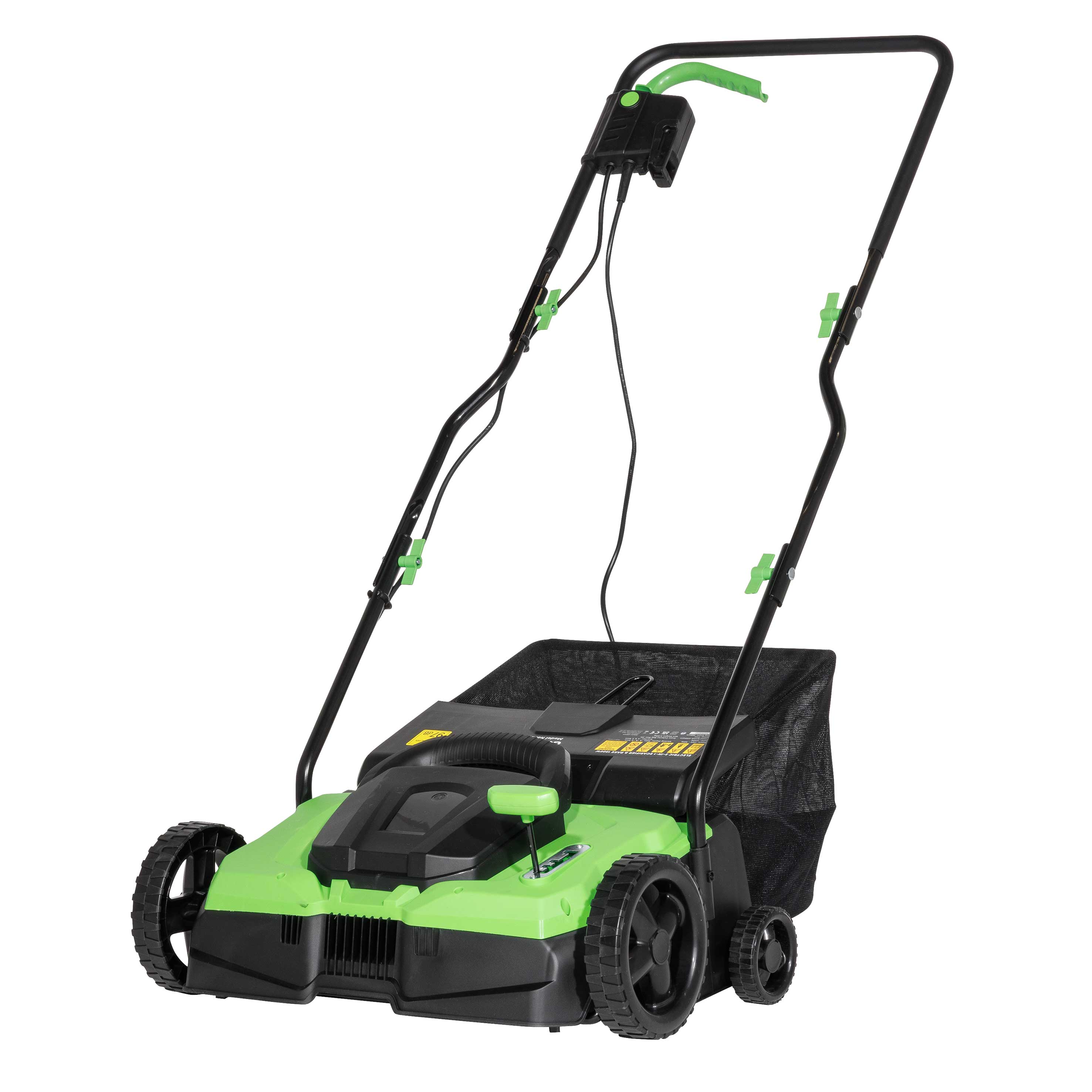 1500W Electric 2-in-1 Scarifier, 5-Heights, 36cm Cutting Width, 10m Cable - DG216