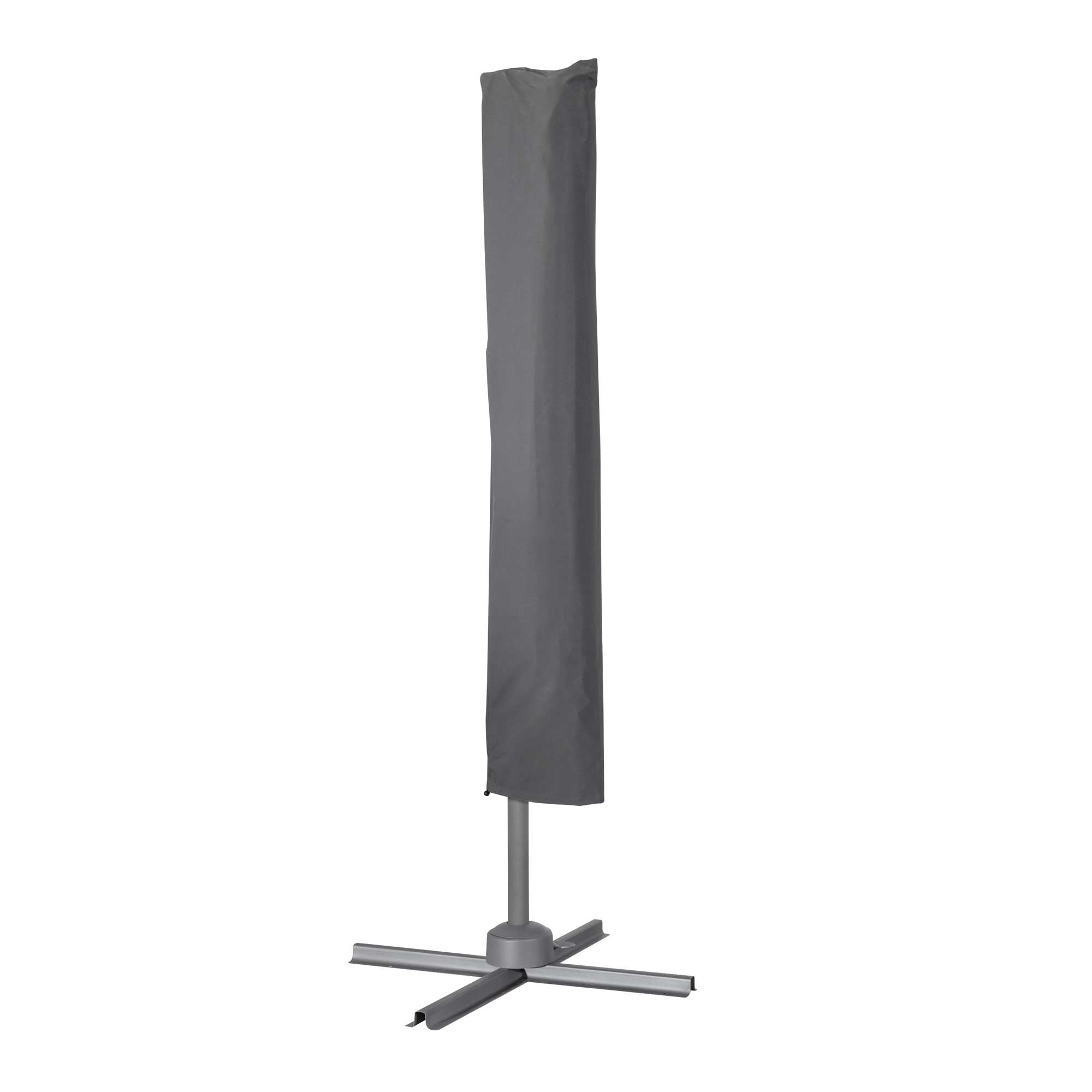 Ø3m Garden/Patio Cantilever Parasol/Umbrella, Tilt, 360° Rotation and Cover, Grey - DG267