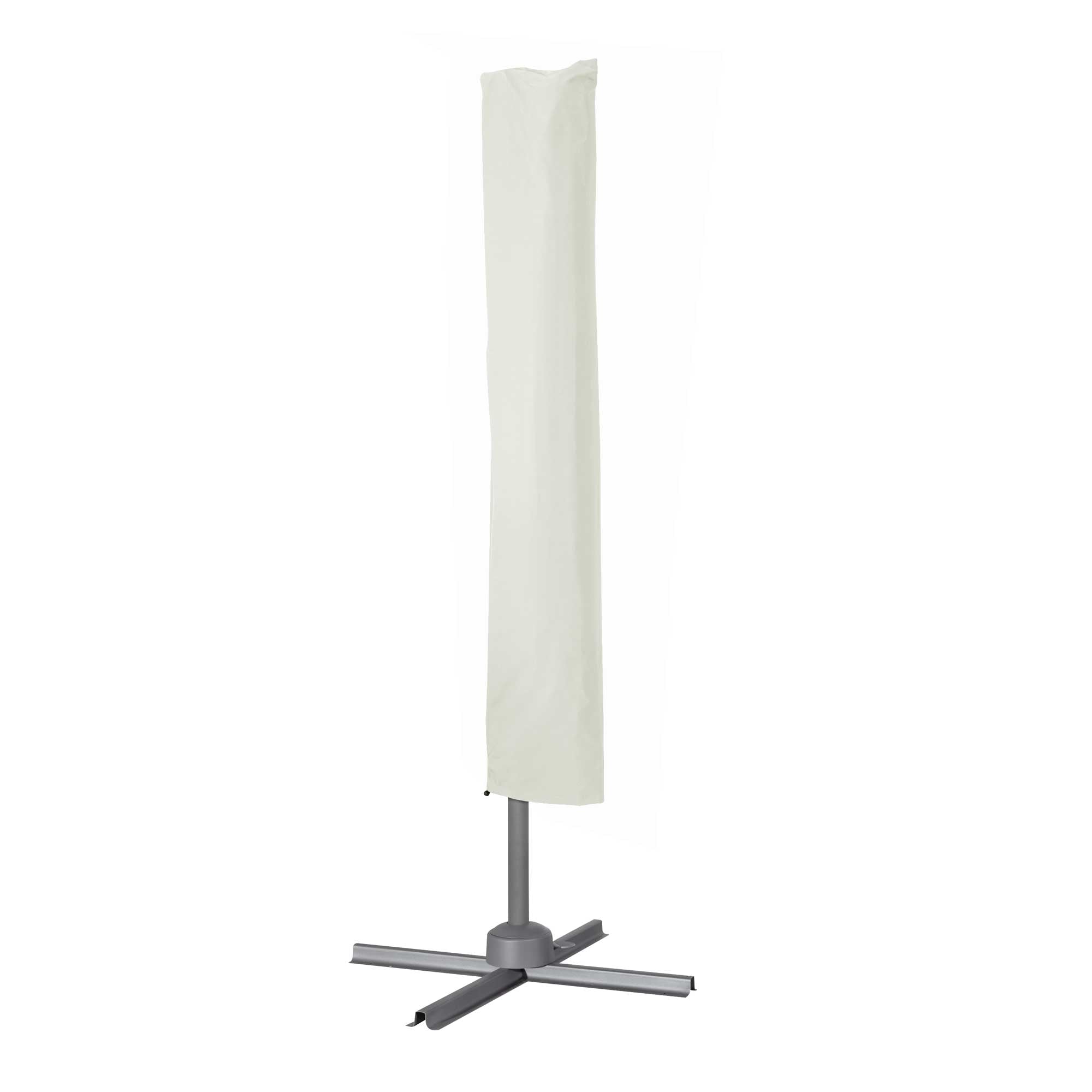 Ø3m Garden/Patio Cantilever Parasol/Umbrella, 360° Rotation, Tilt and Cover, Cream - DG268