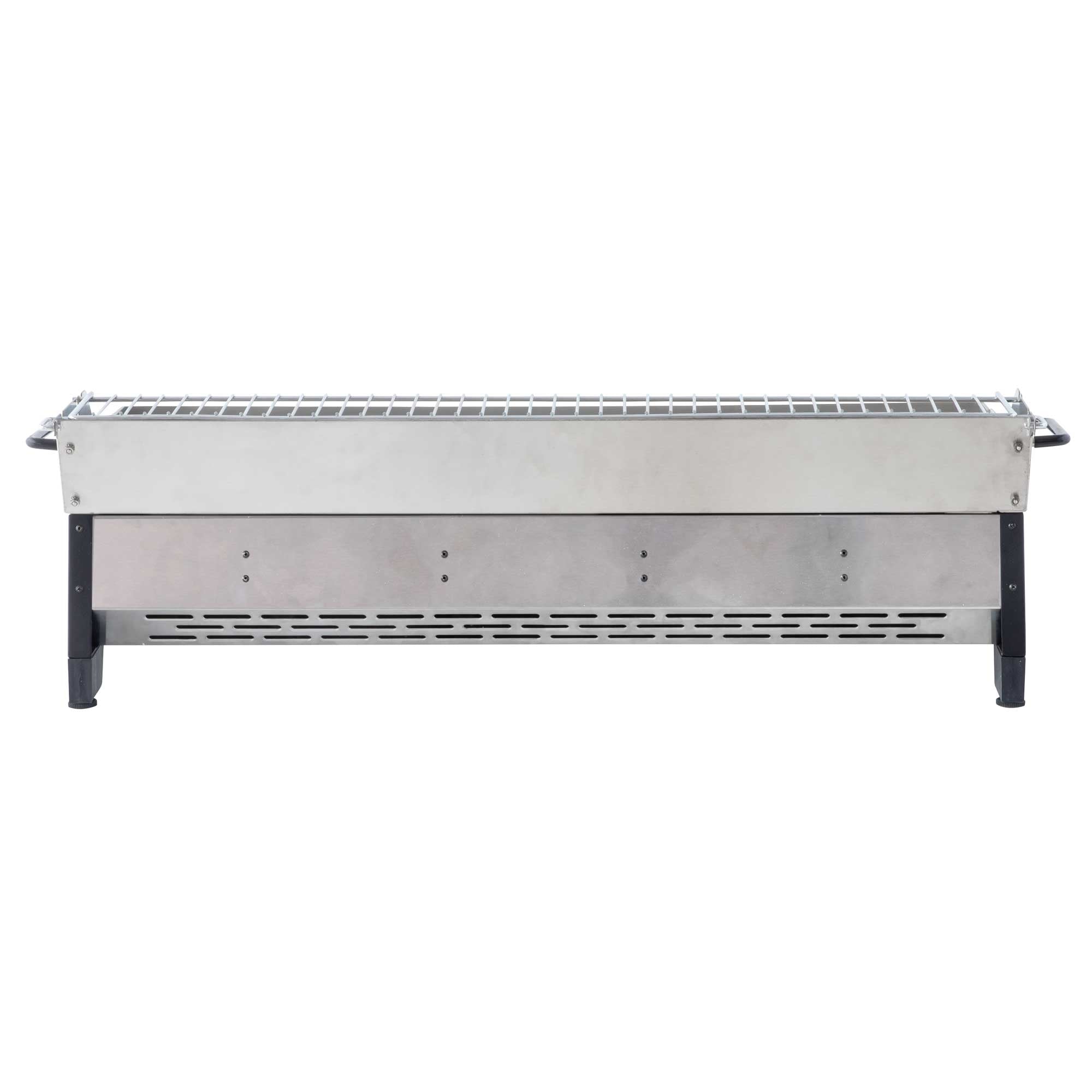 4 Burner Portable Gas Plancha with Warming Rack, 10kW Stainless Steel - DG277