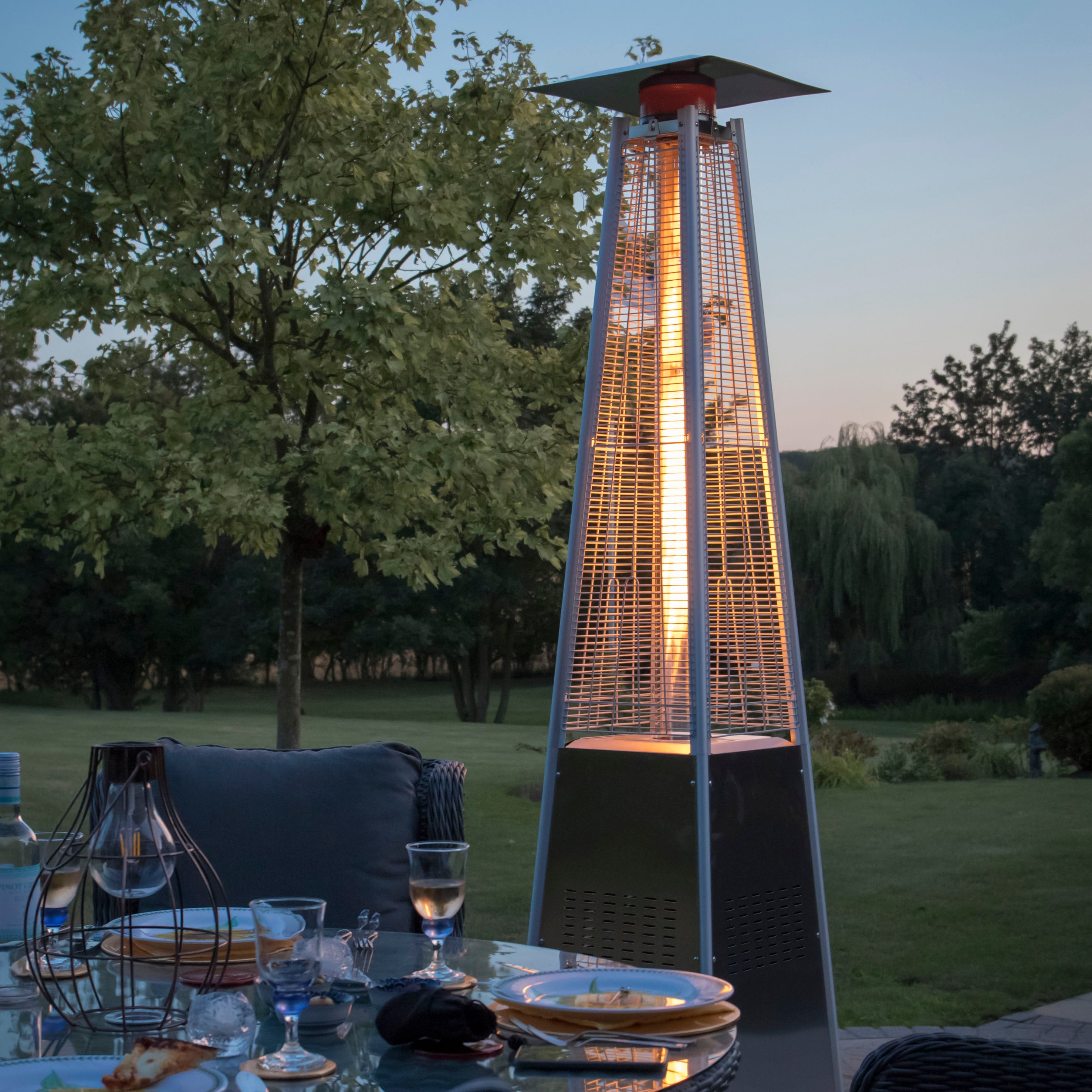 Pyramid Gas Patio Heater 13kW, Stainless Steel - DG99