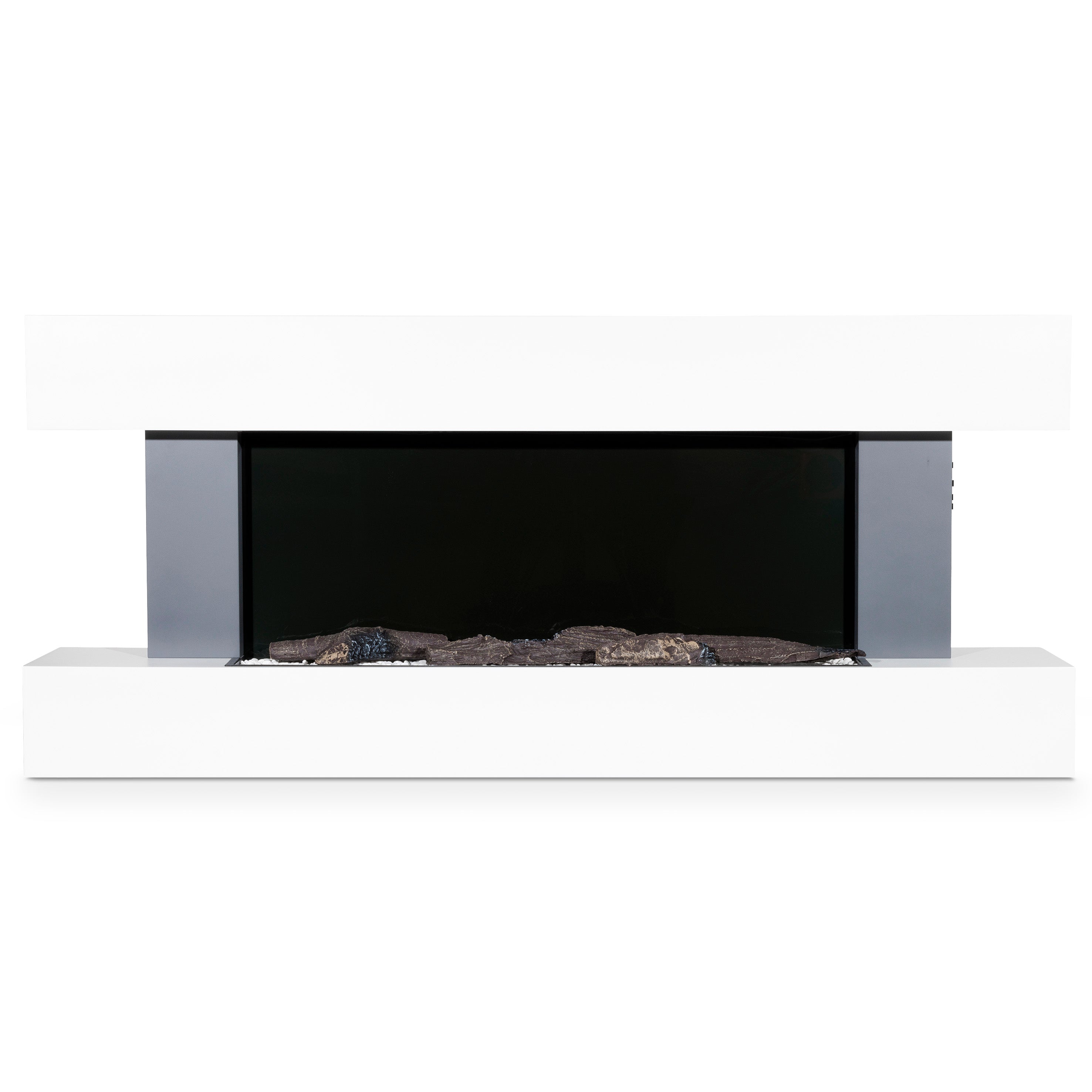 Baridi 52" Electric Fireplace, Wall Mounting with LED Flame Effects, Grey - DH112