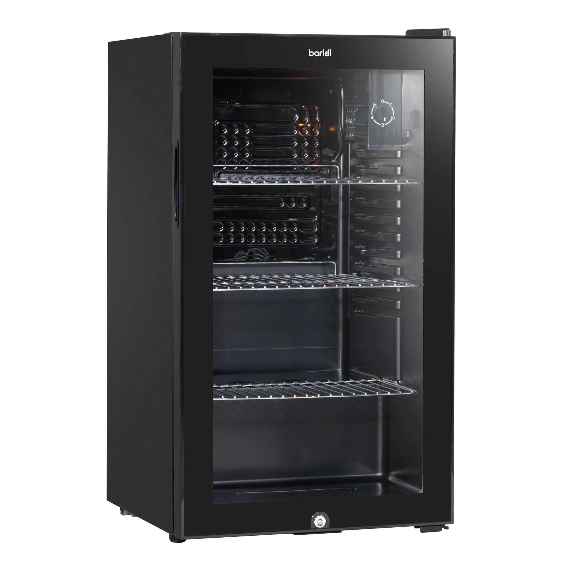 Baridi 85L Under Counter Drinks/Beer & Wine Cooler Fridge with Light - Black - DH13