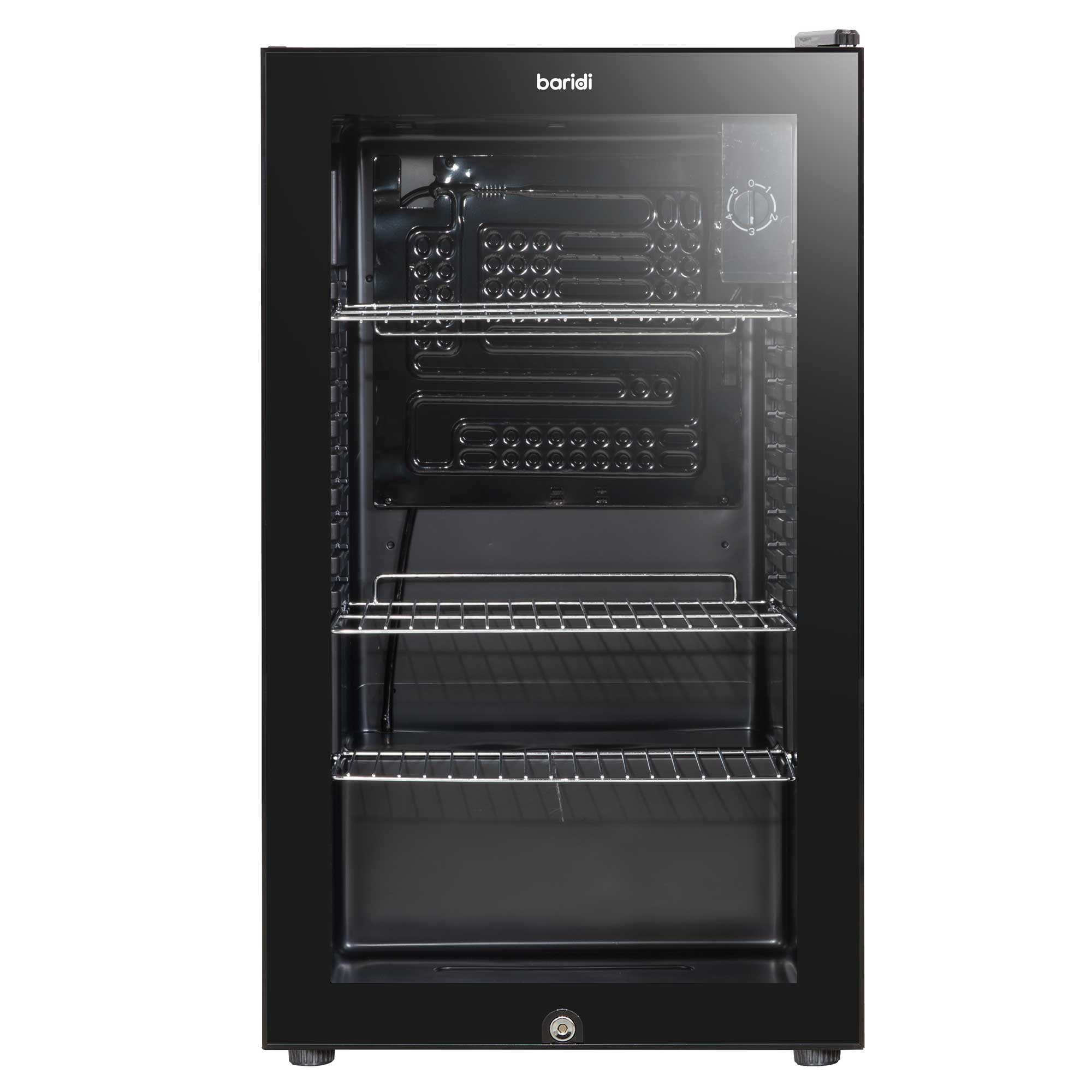 Baridi 85L Under Counter Drinks/Beer & Wine Cooler Fridge with Light - Black - DH13