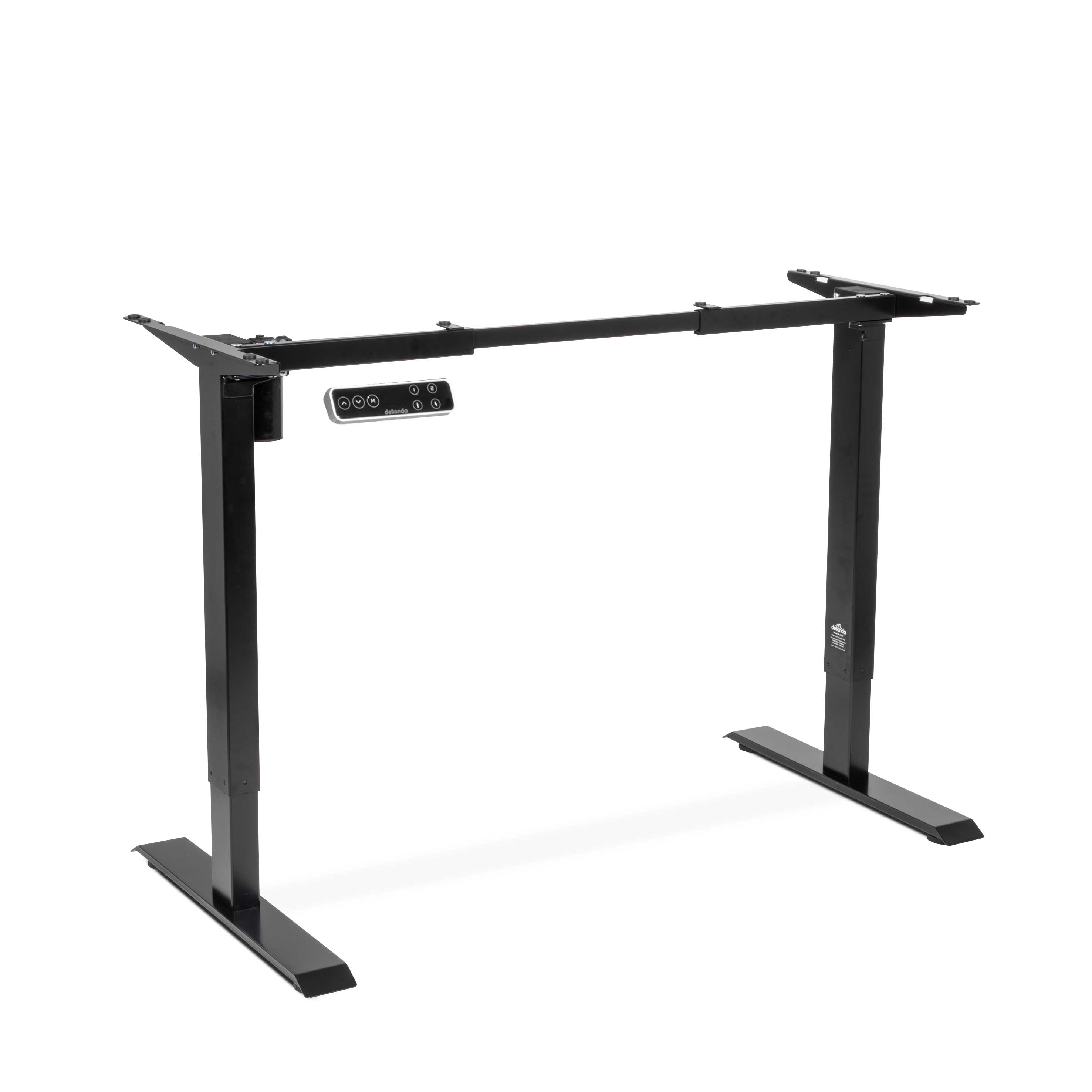 Single Motor Adjustable Desk Frame with Digital Controls, 70kg Capacity, Black - DH18