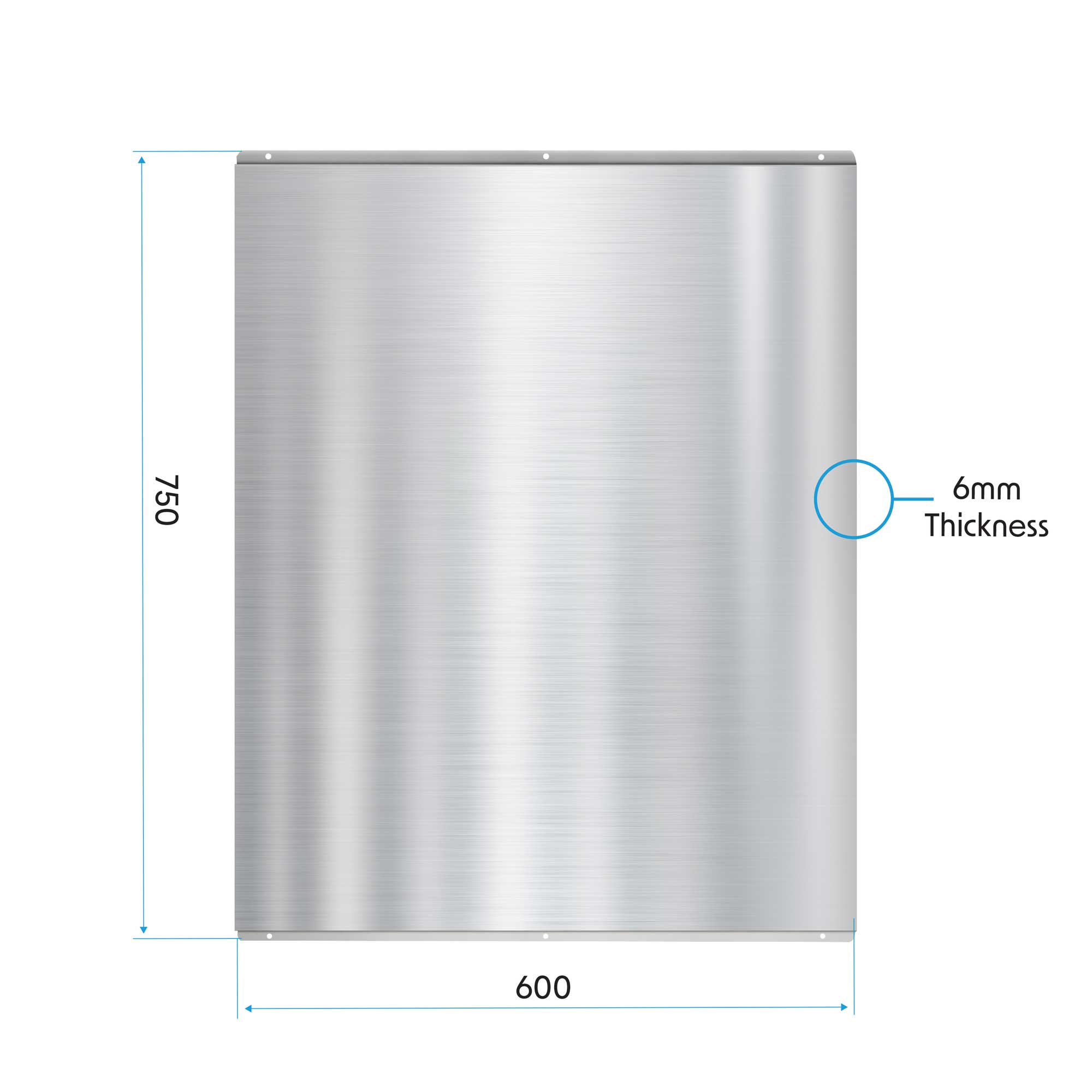 Baridi 60cm Splashback for Cooker Hoods, Extractor Fans, Range Hoods, Stainless Steel - DH193