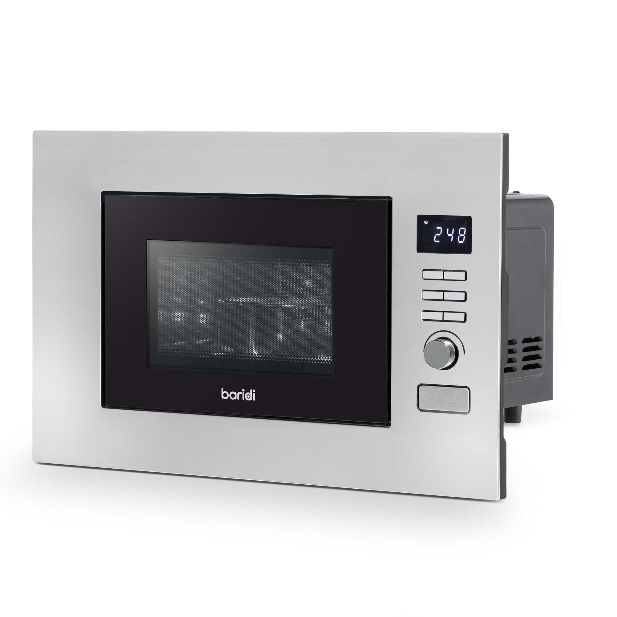 Baridi 20L Integrated Microwave Oven, 800W, Stainless Steel - DH196