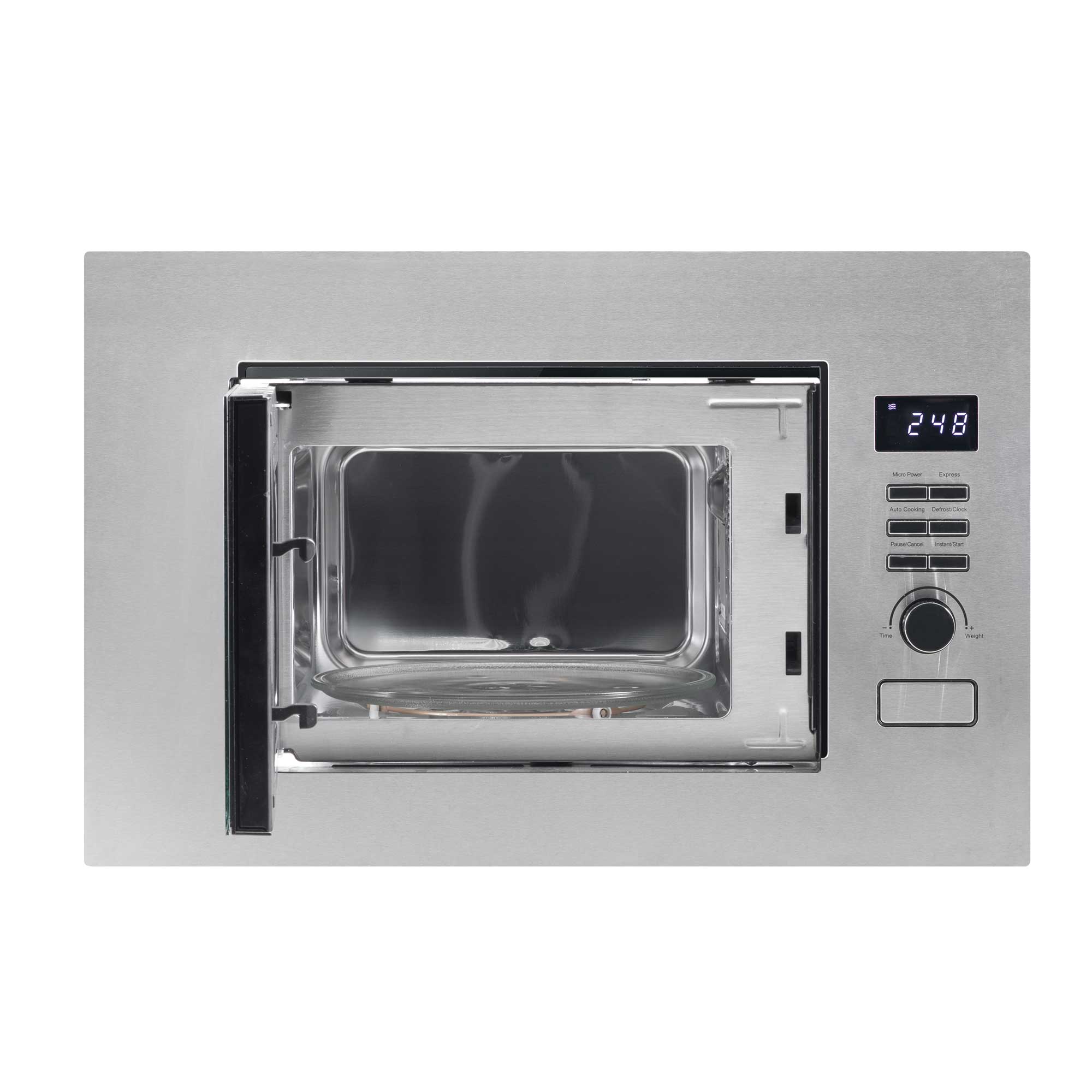 Baridi 20L Integrated Microwave Oven, 800W, Stainless Steel - DH196