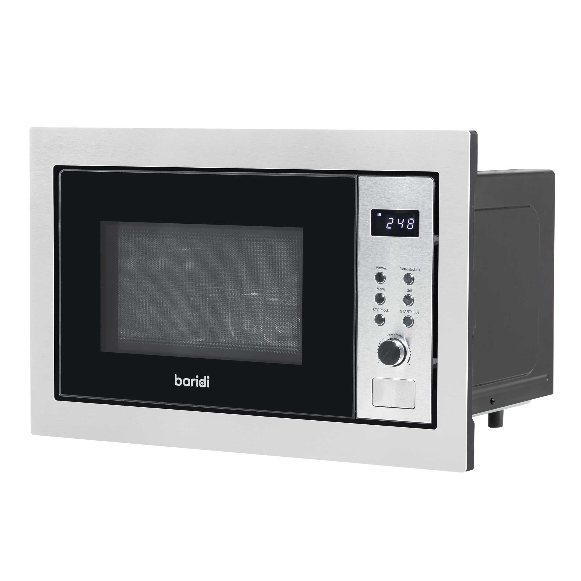 Baridi 25L Integrated Microwave Oven with Grill, 900W, Stainless Steel - DH197