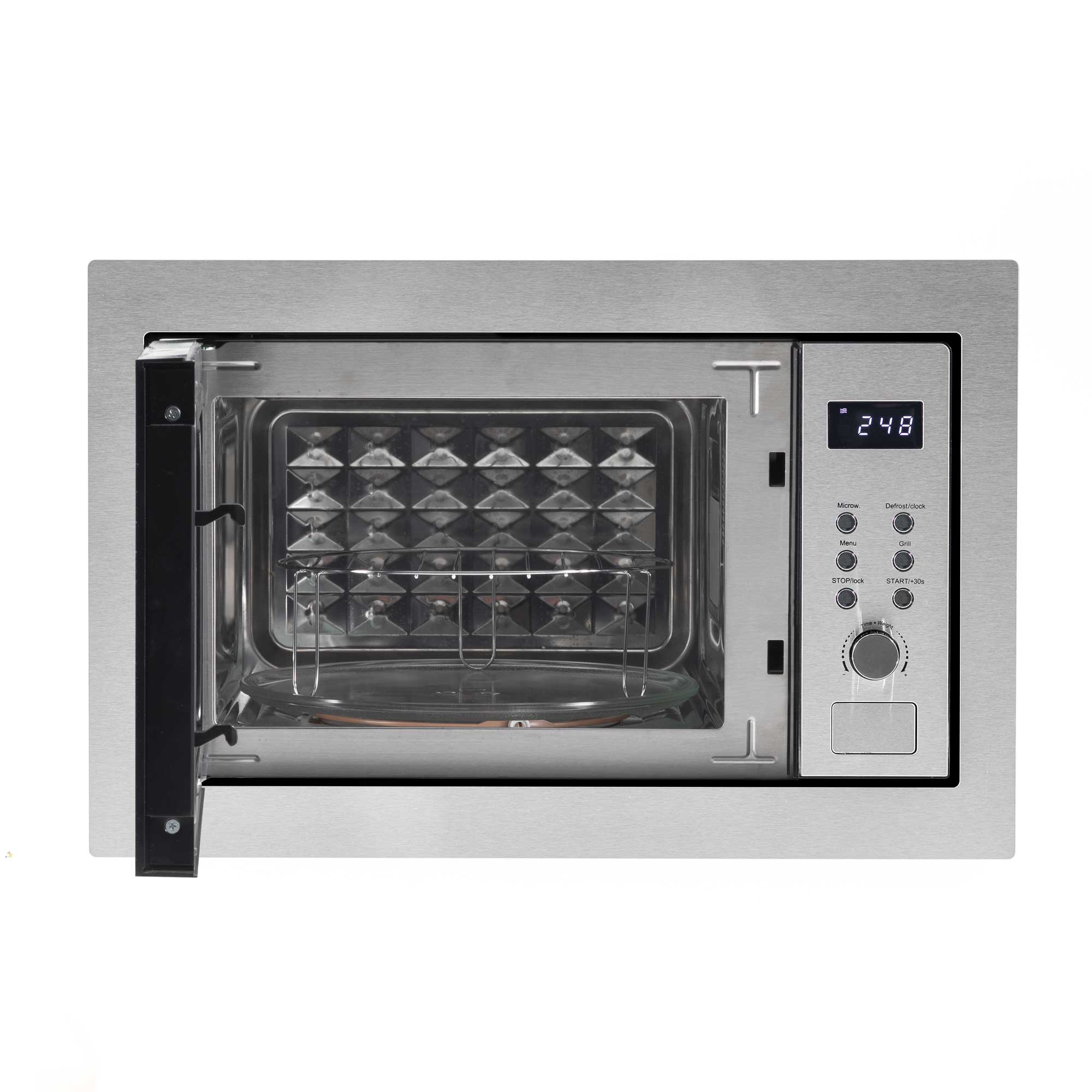 Baridi 25L Integrated Microwave Oven with Grill, 900W, Stainless Steel - DH197