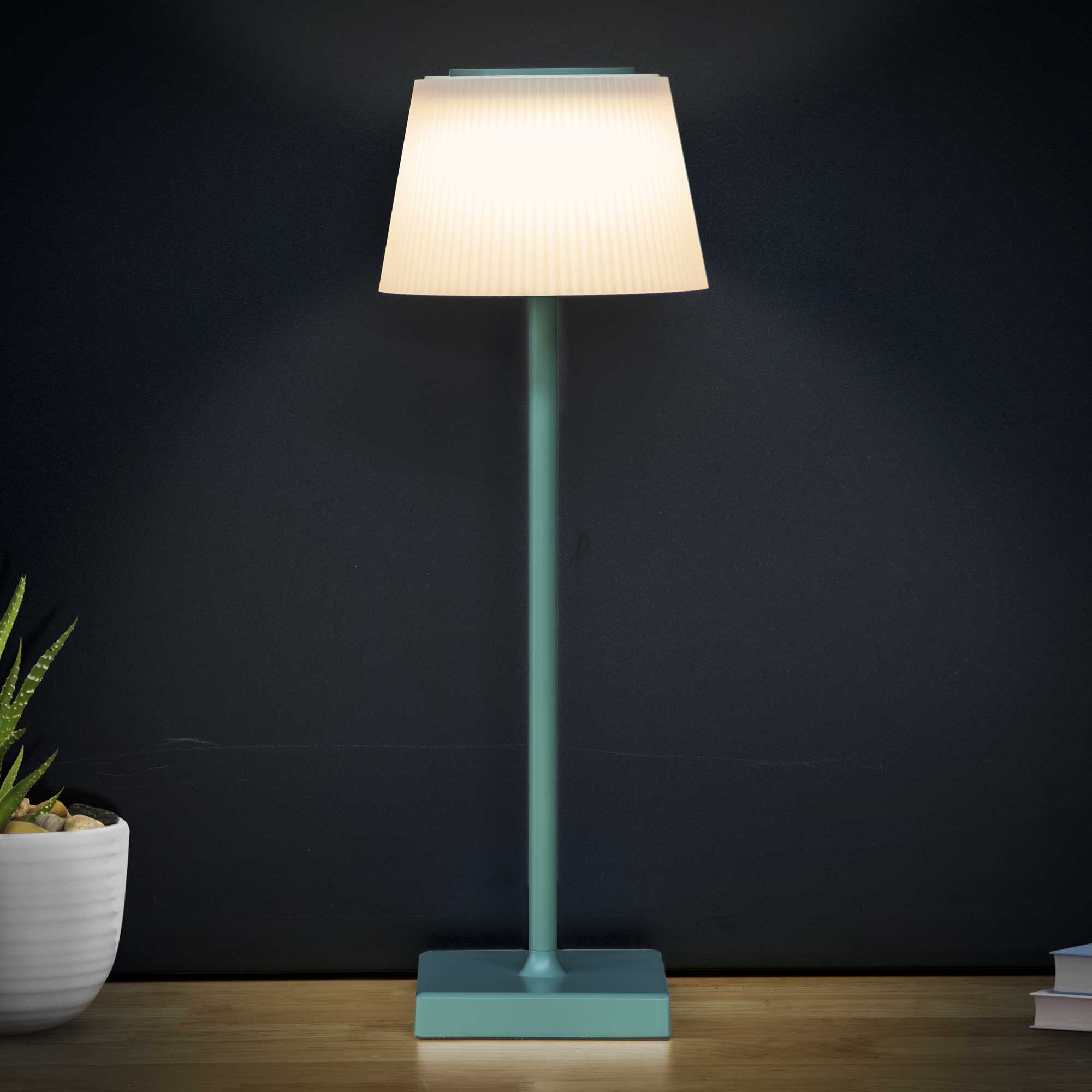 Rechargeable Table Lamp for Home, Office, Restaurants, RGB Colours - Green - DH214