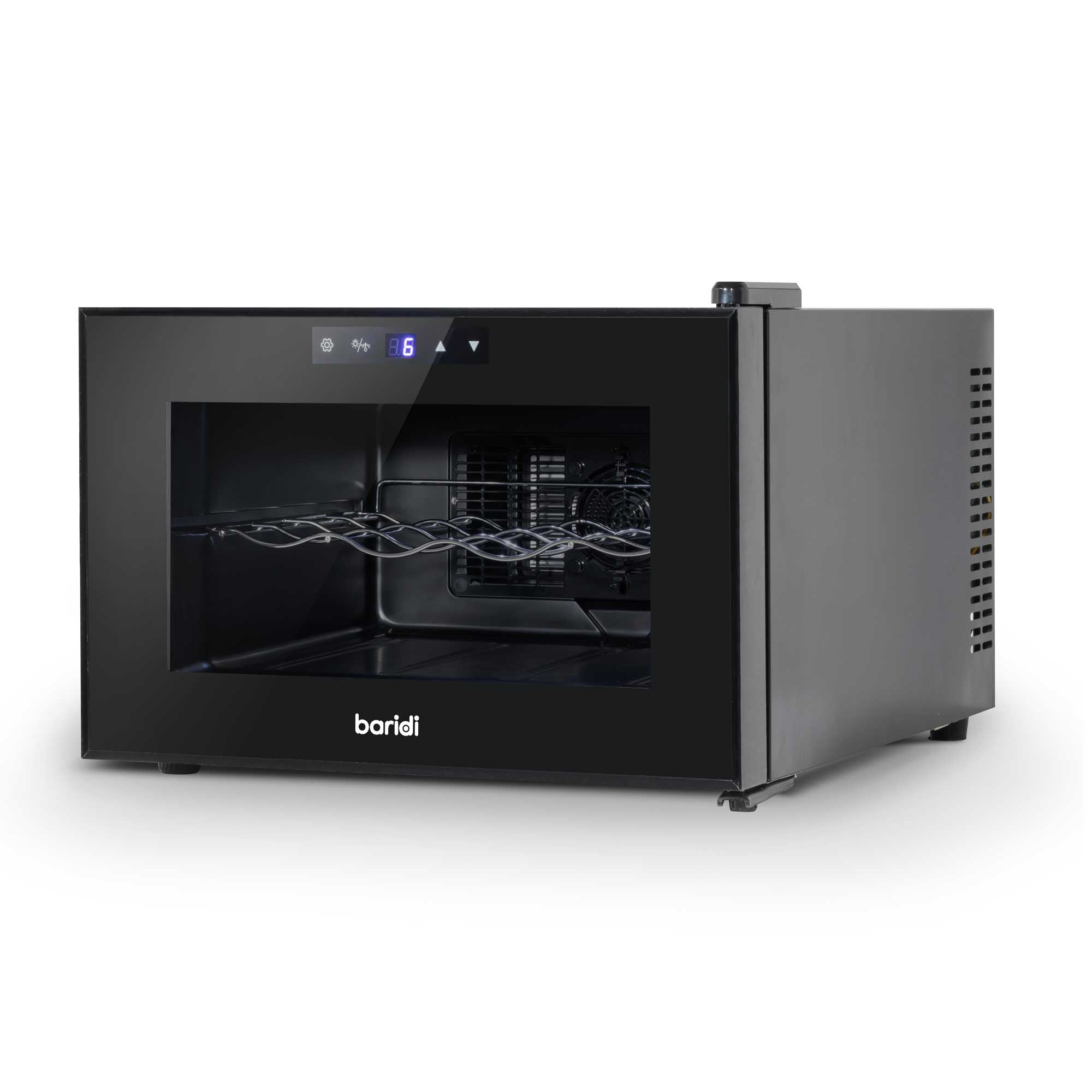 Baridi 8 Bottle Wine Cooler, Thermoelectric, 5-18°C, Touch Control, Table Top - DH218