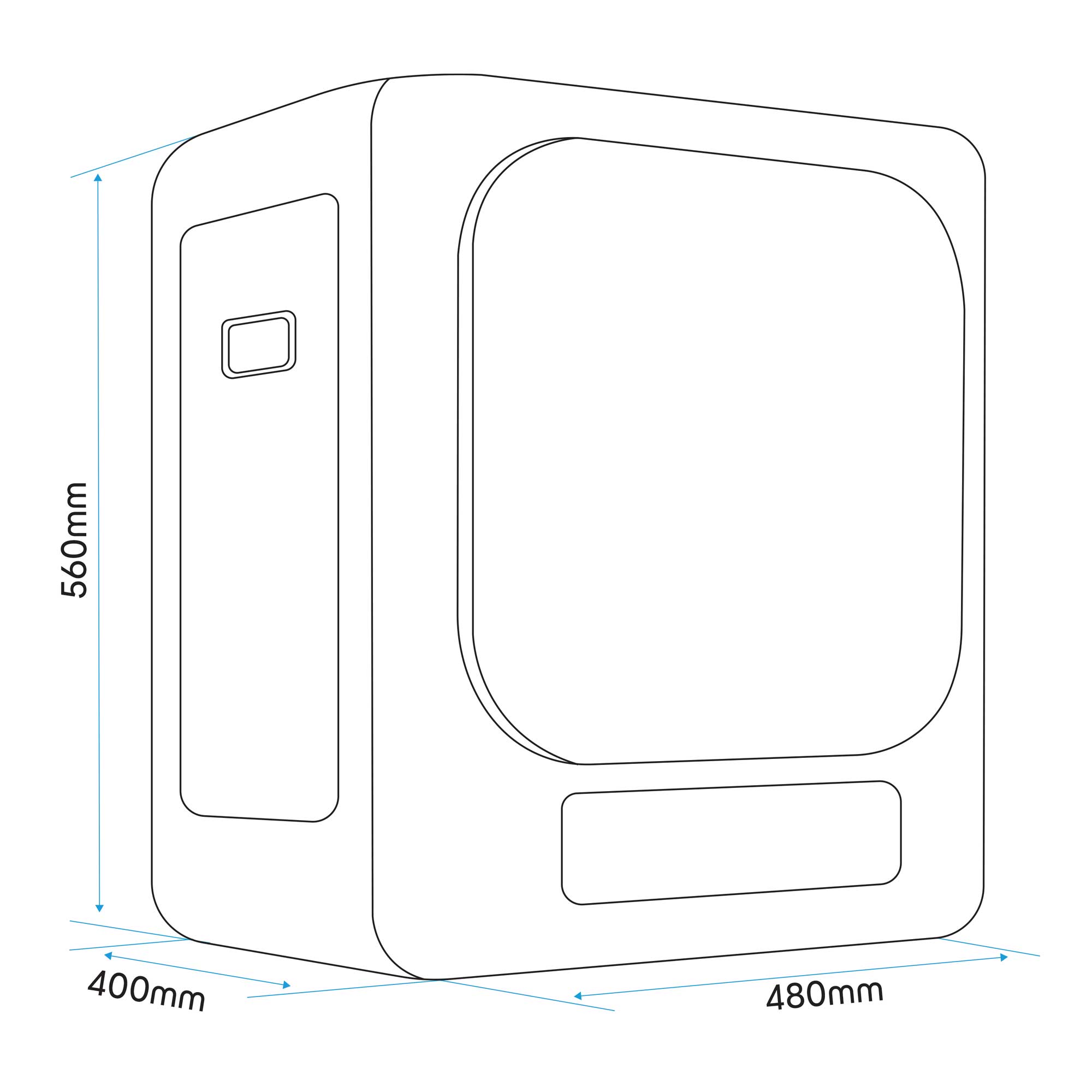 Baridi Mini Tabletop Tumble Dryer with Digital Controls, 2.5kg capactity, includes wall mounted brackets - DH229