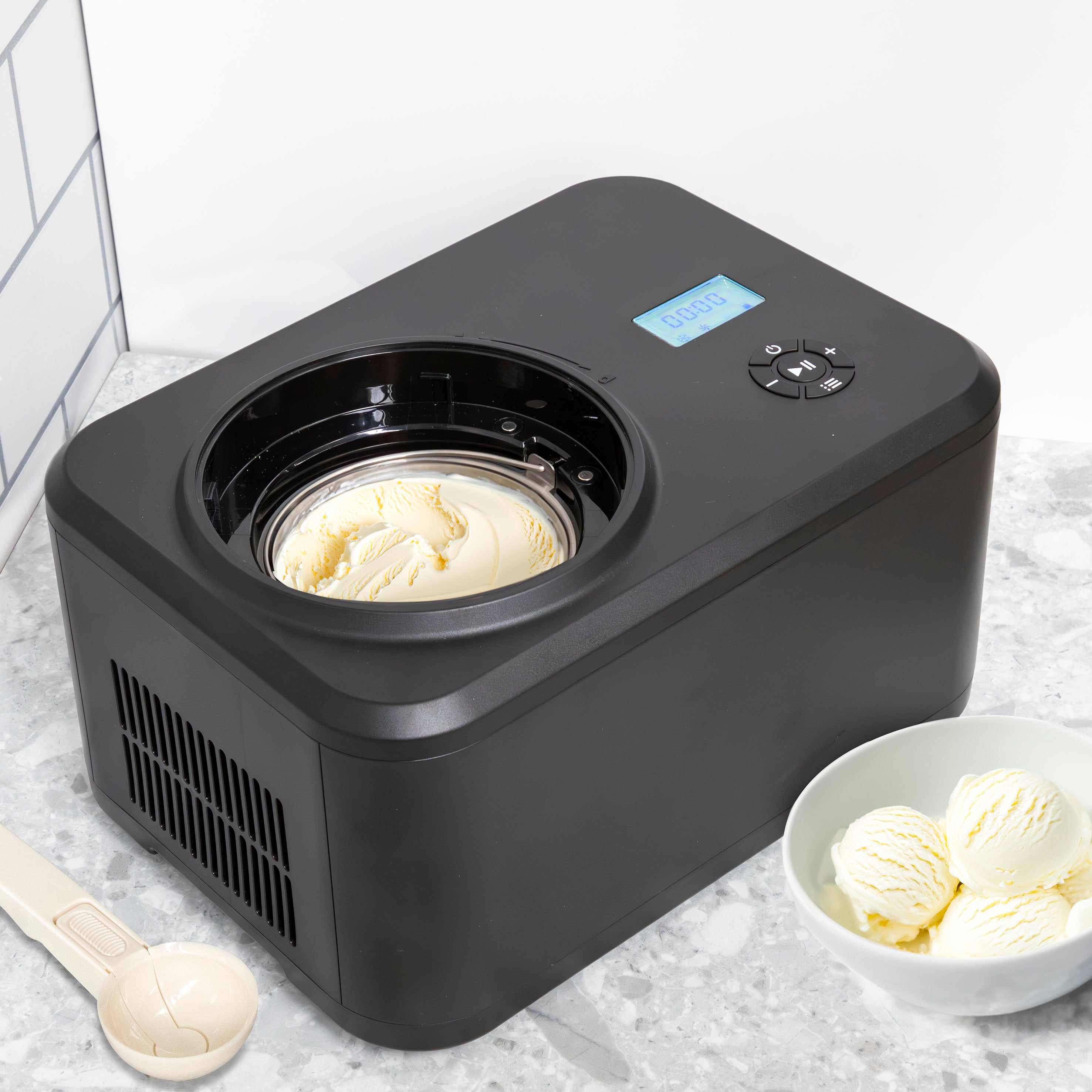 Baridi 1.5L Ice Cream Machine with Fast Freeze Compressor Cooling - DH240