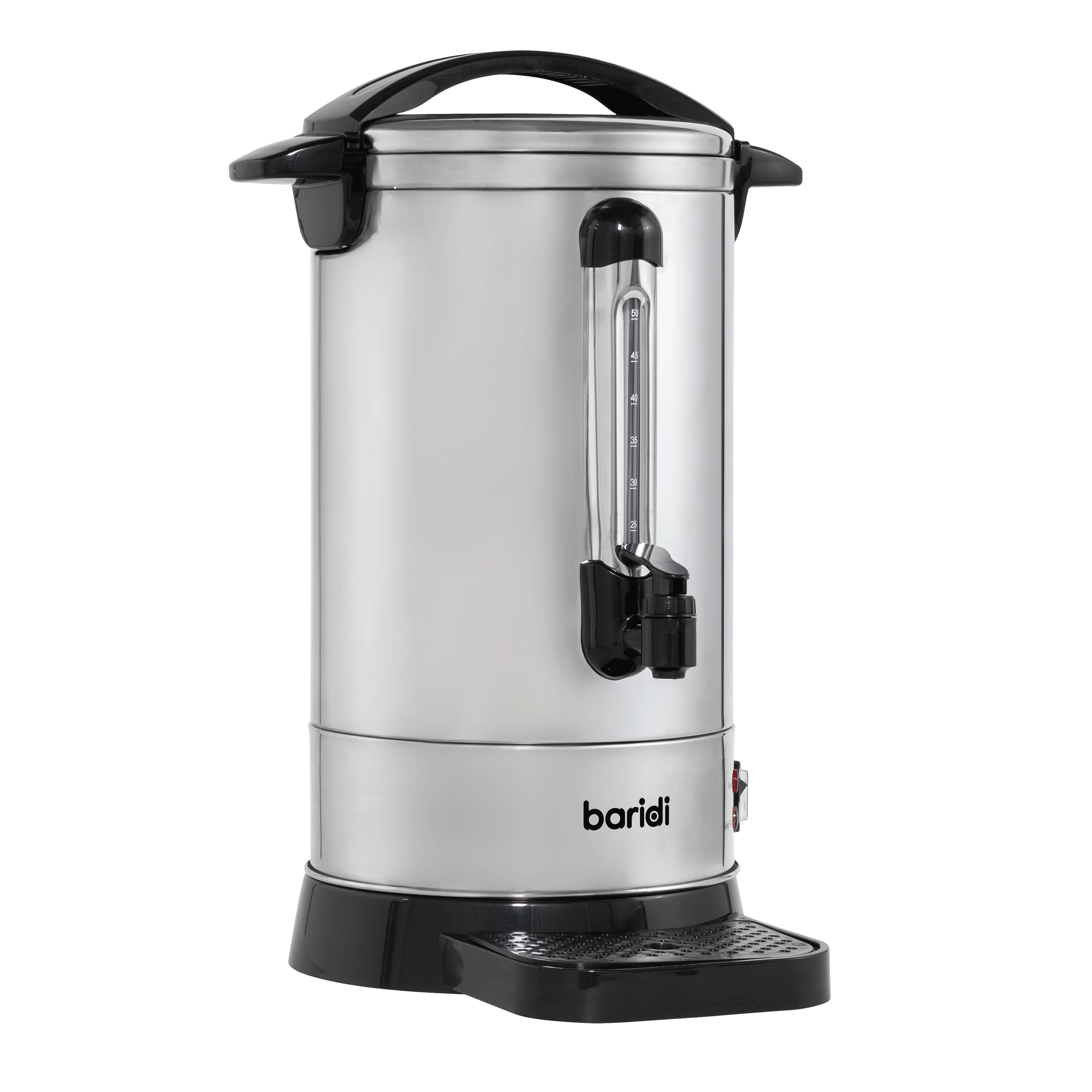 Baridi 10L Hot Water Boiler, Tea Urn with Drip Tray, Keep Warm Function - Stainless Steel - DH269