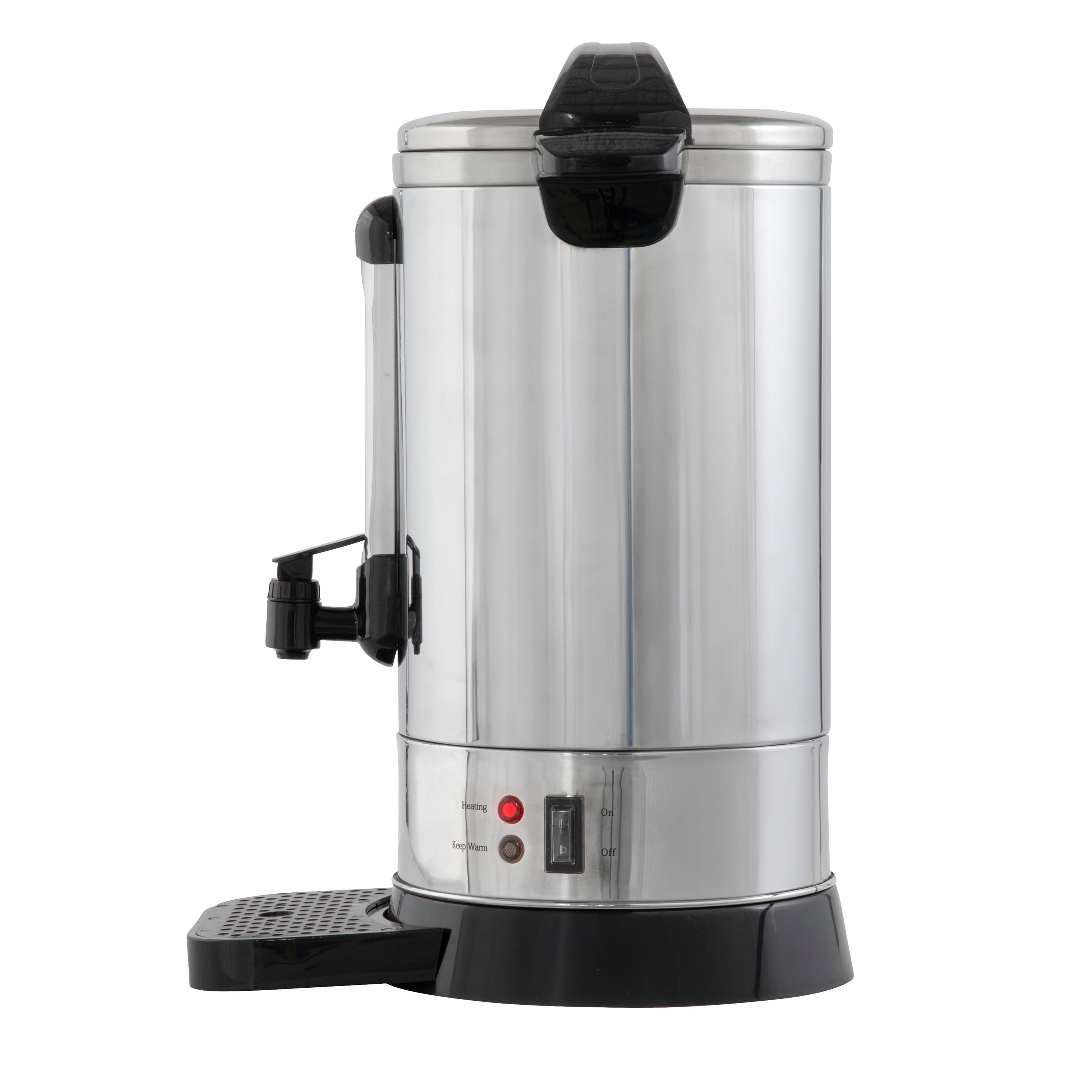 Baridi 10L Hot Water Boiler, Tea Urn with Drip Tray, Keep Warm Function - Stainless Steel - DH269