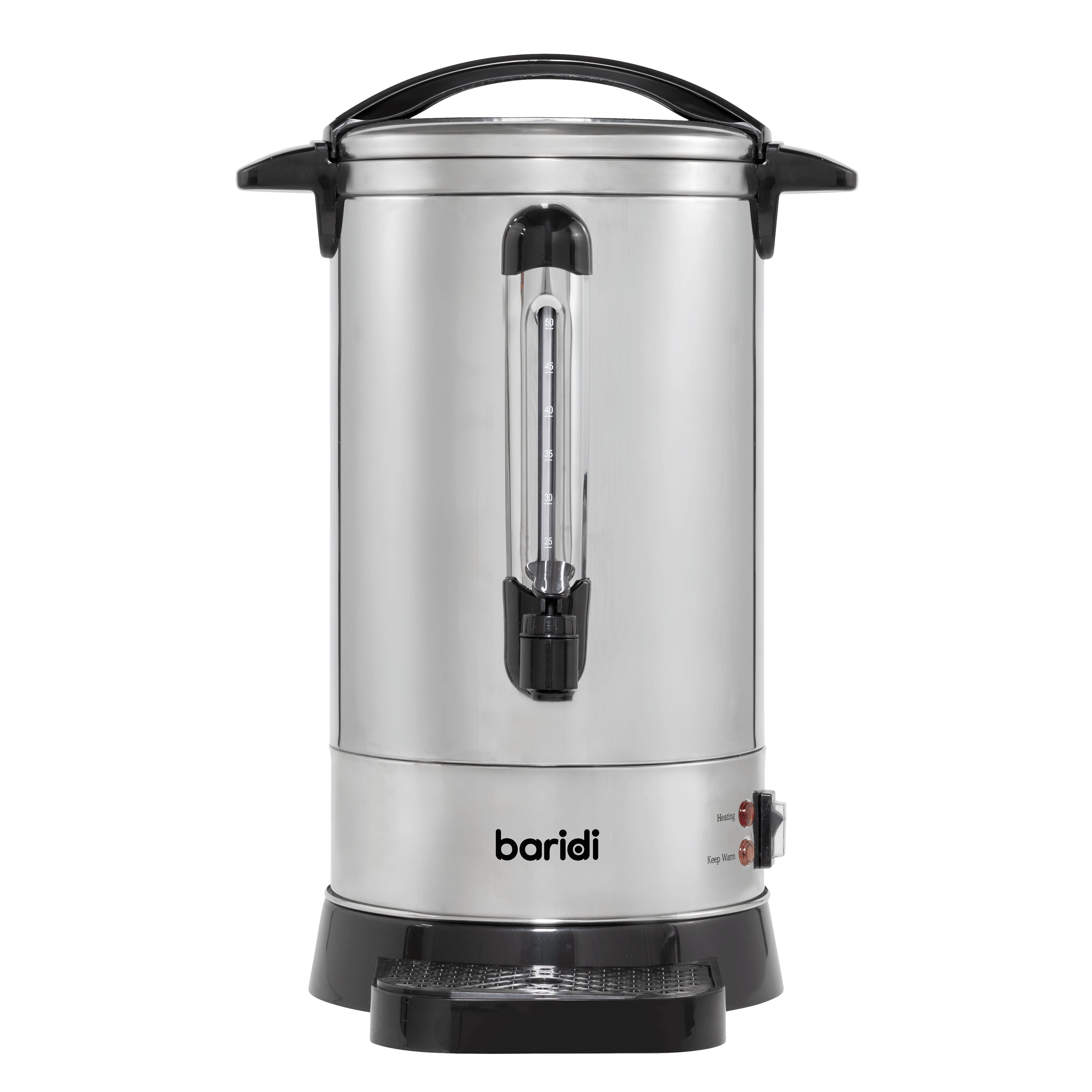 Baridi 10L Hot Water Boiler, Tea Urn with Drip Tray, Keep Warm Function - Stainless Steel - DH269