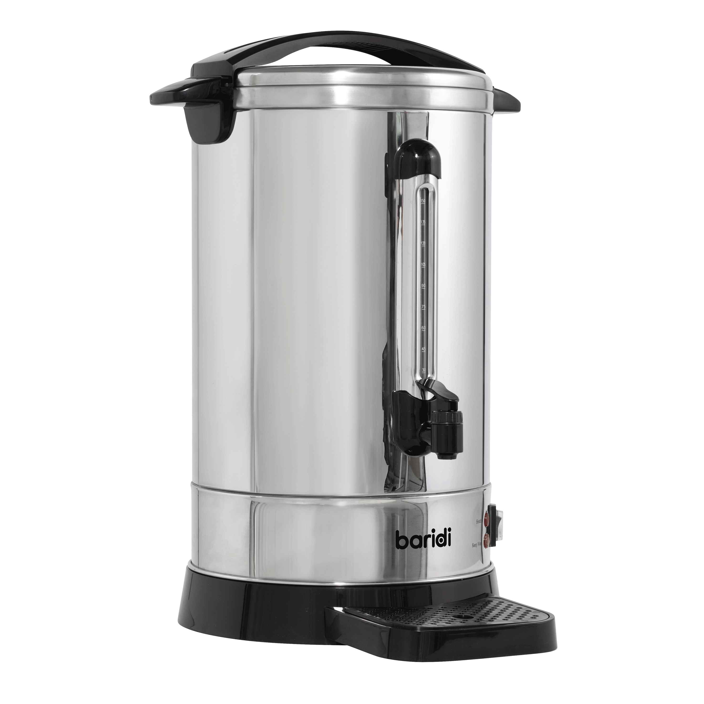 Baridi 20L Hot Water Boiler, Tea Urn with Drip Tray, Keep Warm Function - Stainless Steel - DH270