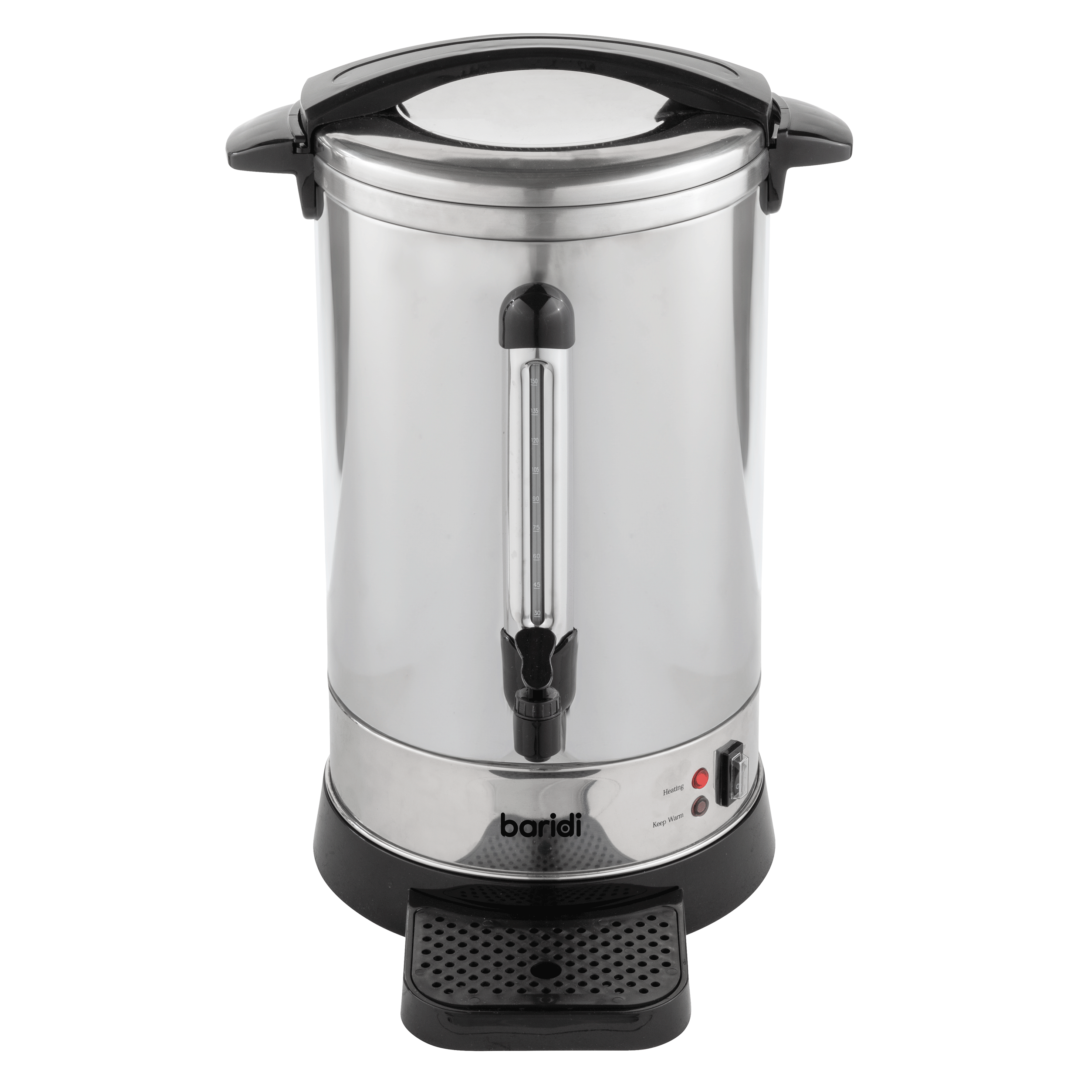 Baridi 20L Hot Water Boiler, Tea Urn with Drip Tray, Keep Warm Function - Stainless Steel - DH270