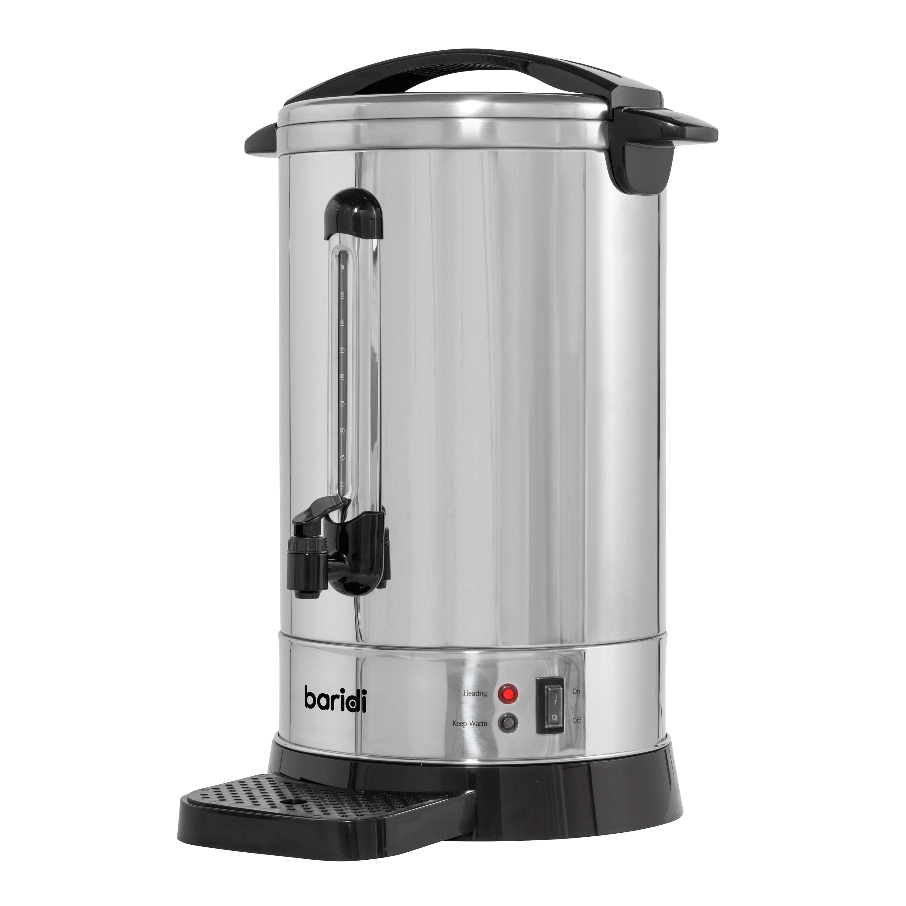 Baridi 20L Hot Water Boiler, Tea Urn with Drip Tray, Keep Warm Function - Stainless Steel - DH270