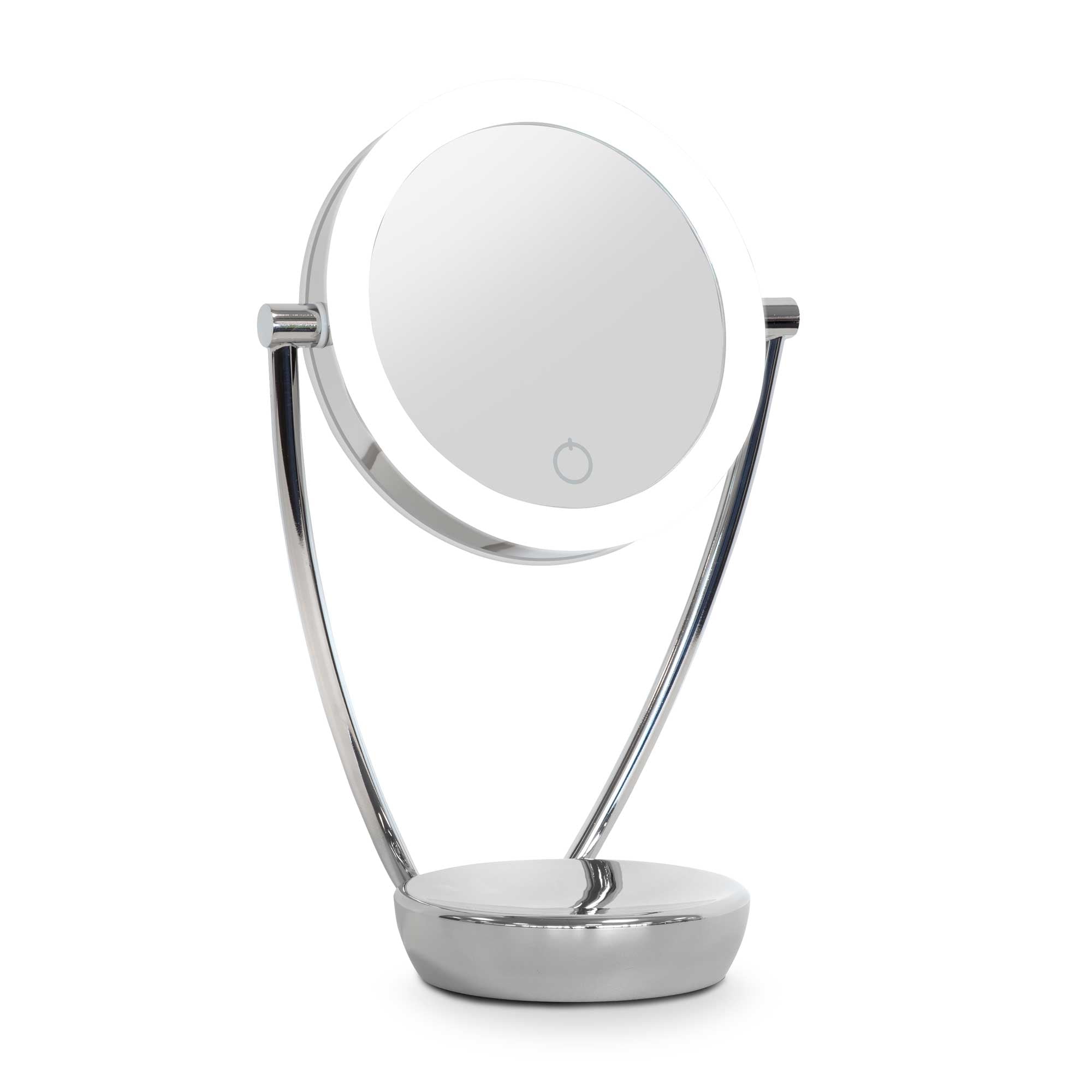 7.5" Double-Sided LED Vanity Mirror, Touch Dimmable, Battery Operated - DH3