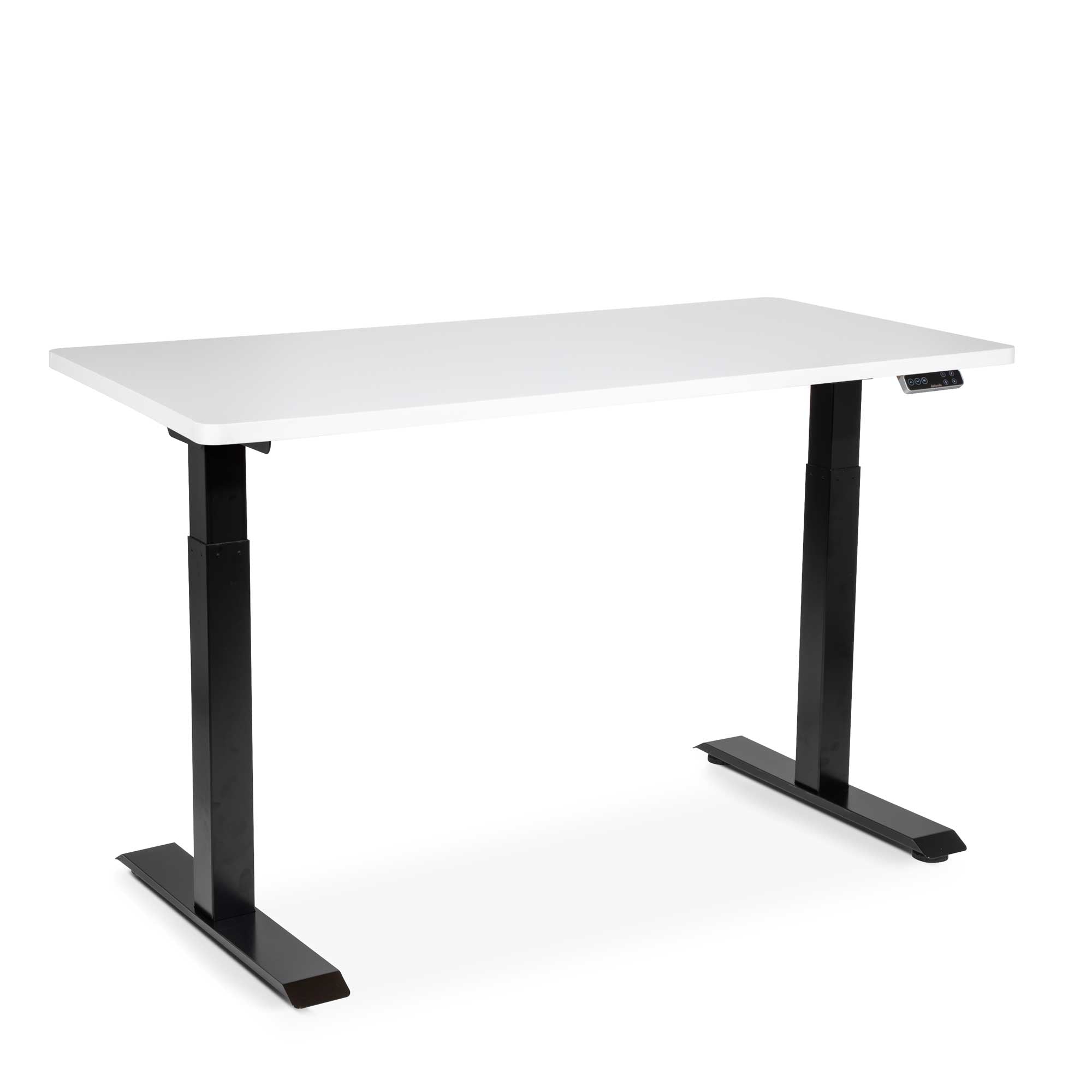 White Electric Height Adjustable Standing Desk, 1400 x 700mm Dual Motor 100kg - DH32