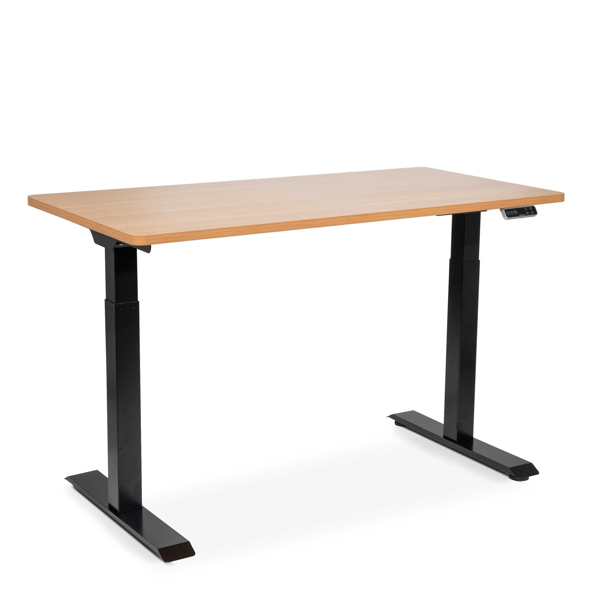 Oak Electric Height Adjustable Standing Desk, 1400 x 700mm Dual Motor 100kg - DH33