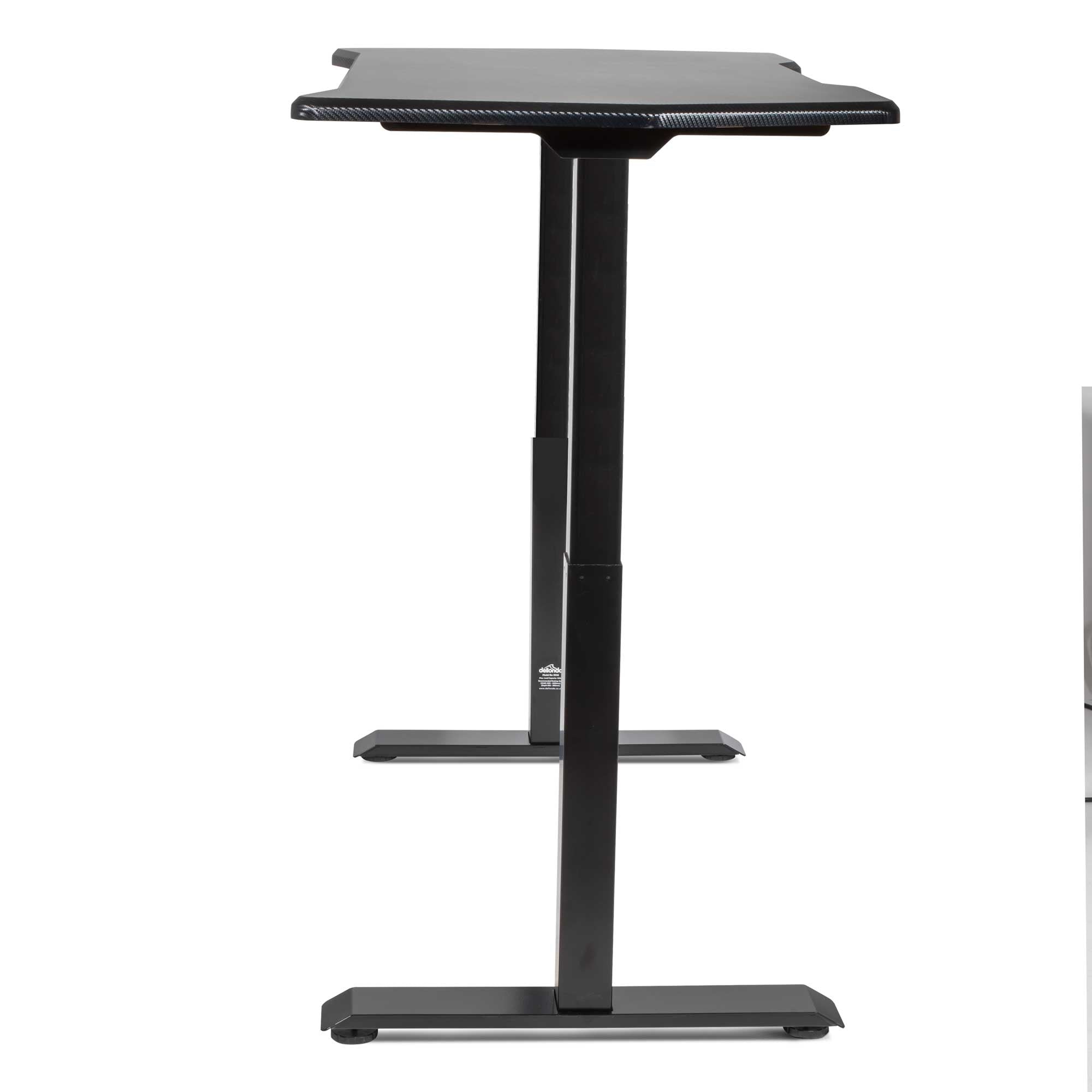 Carbon Fibre Effect Electric Height Adjustable Standing Desk, 1400 x 700mm Dual Motor 100kg - DH241