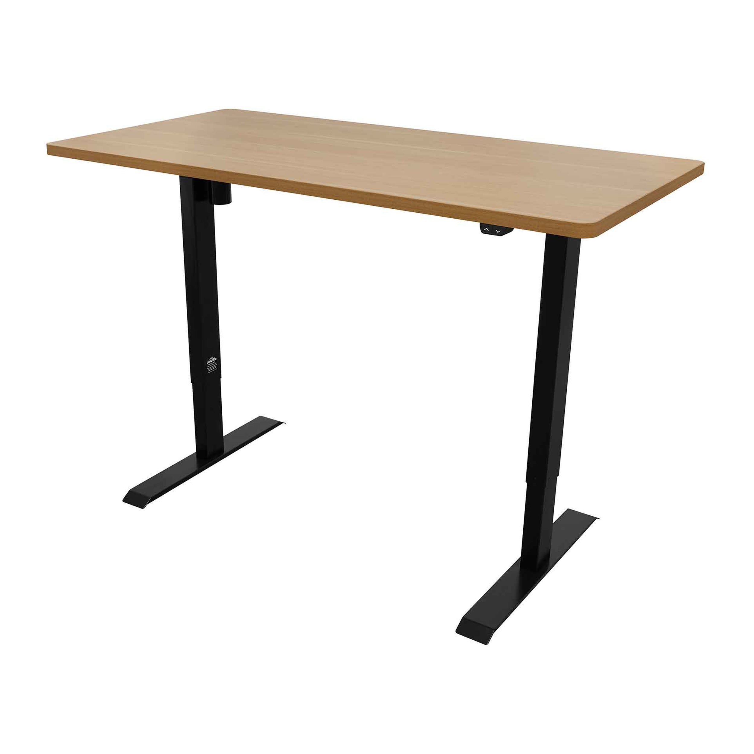 Oak Electric Height Adjustable Standing Desk, Office Quiet & Fast 1400 x 700mm - DH242