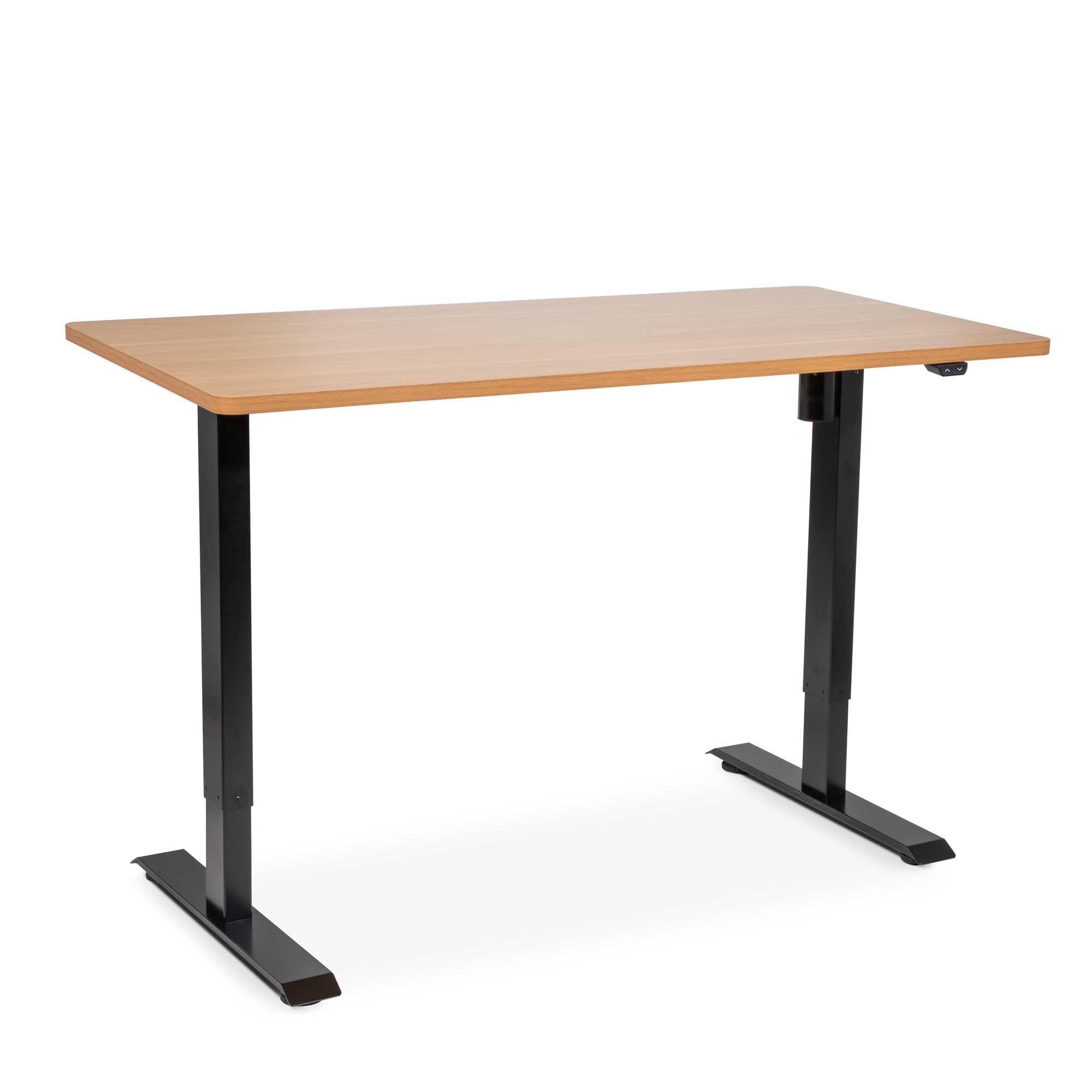 Oak Electric Height Adjustable Standing Desk, Office Quiet & Fast 1400 x 700mm - DH242