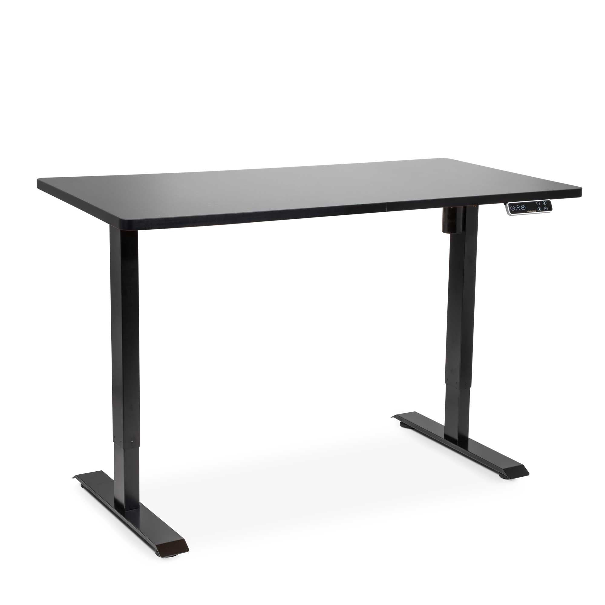 Black Electric Height Adjustable Standing Desk with Memory, Quiet, 1400x700mm - DH245