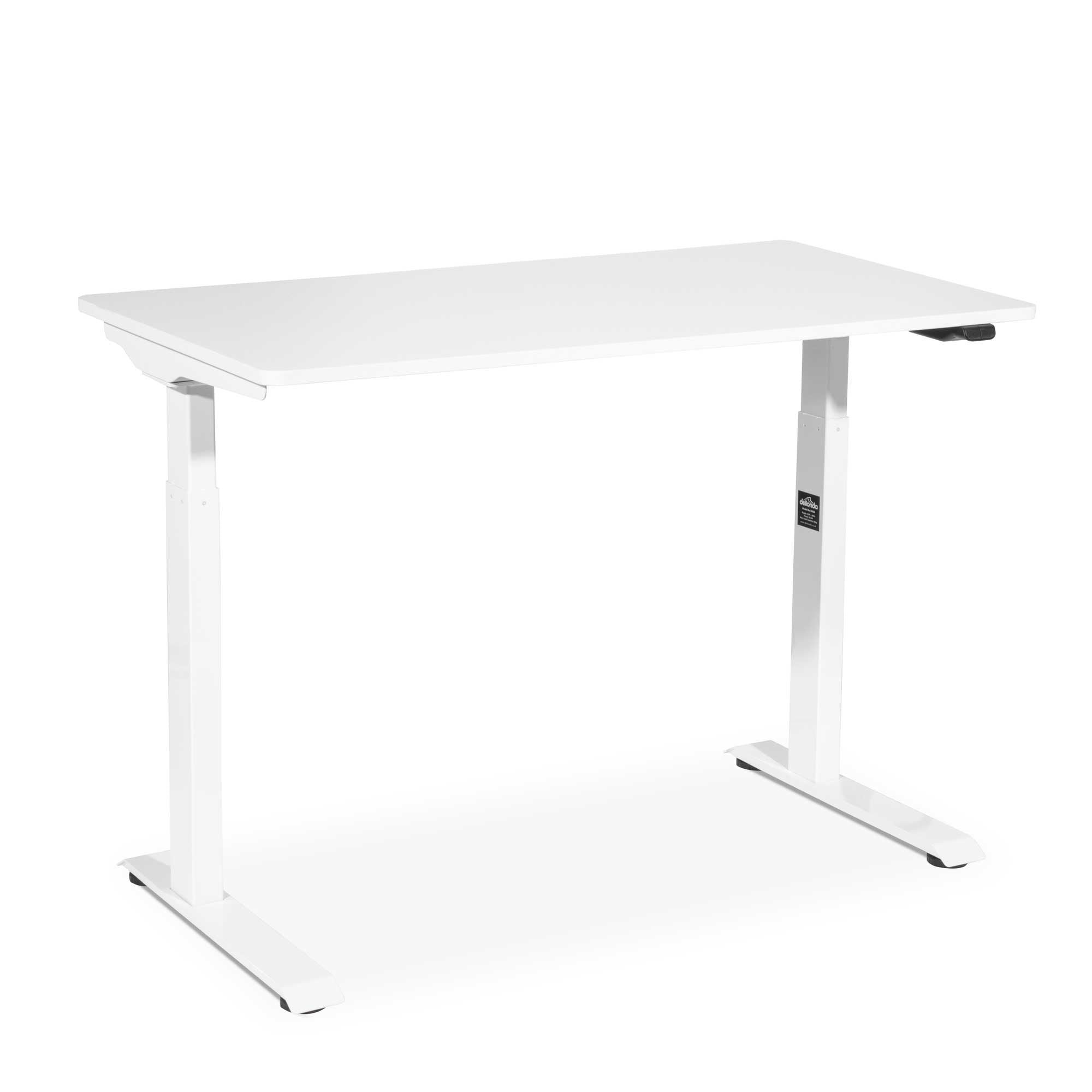 Height Adjustable Sit & Stand Desk, Electric Standing, White, 1200 x 600mm - DH56