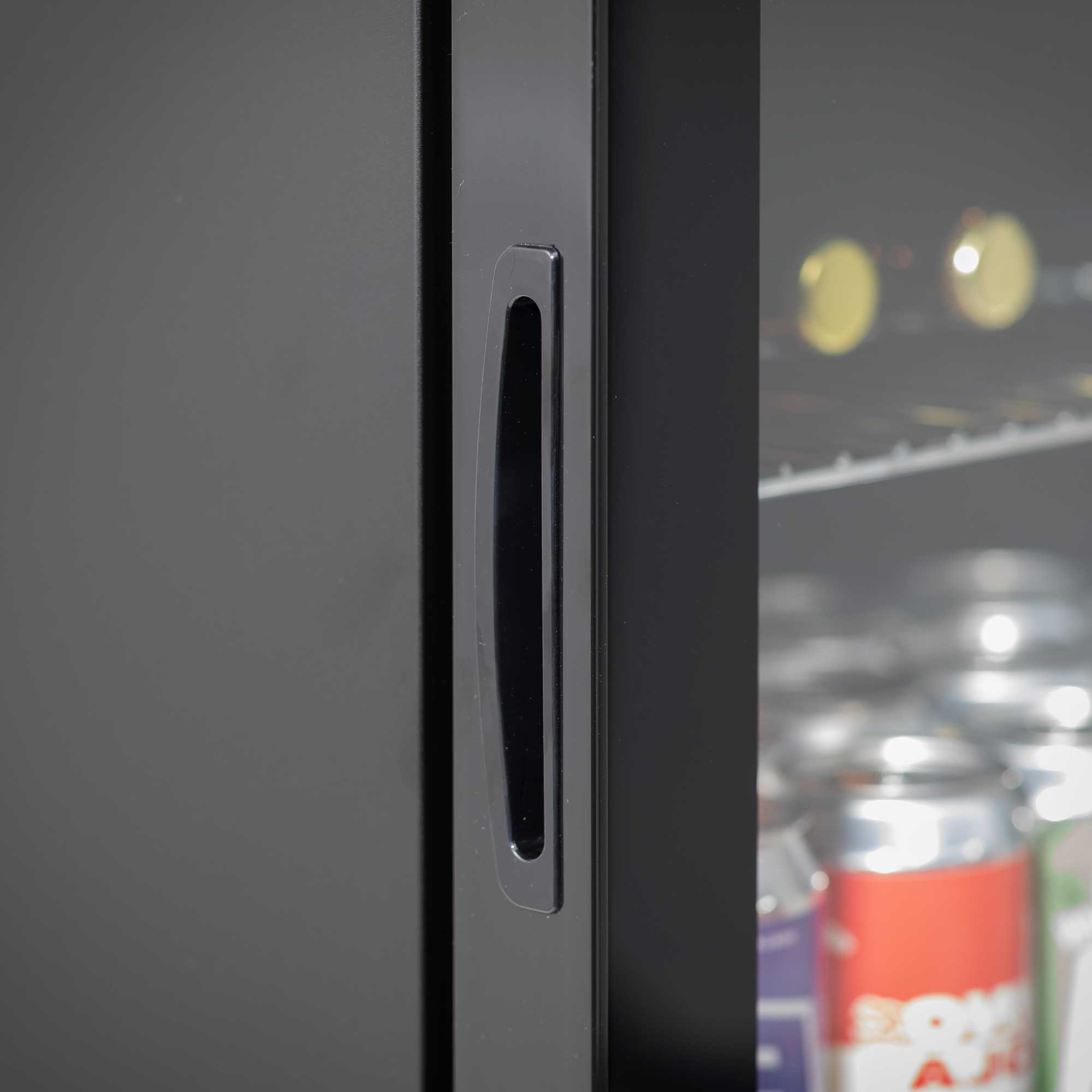 Baridi 60L Beer & Drinks Fridge with LED Light, Black and Glass Door - DH62