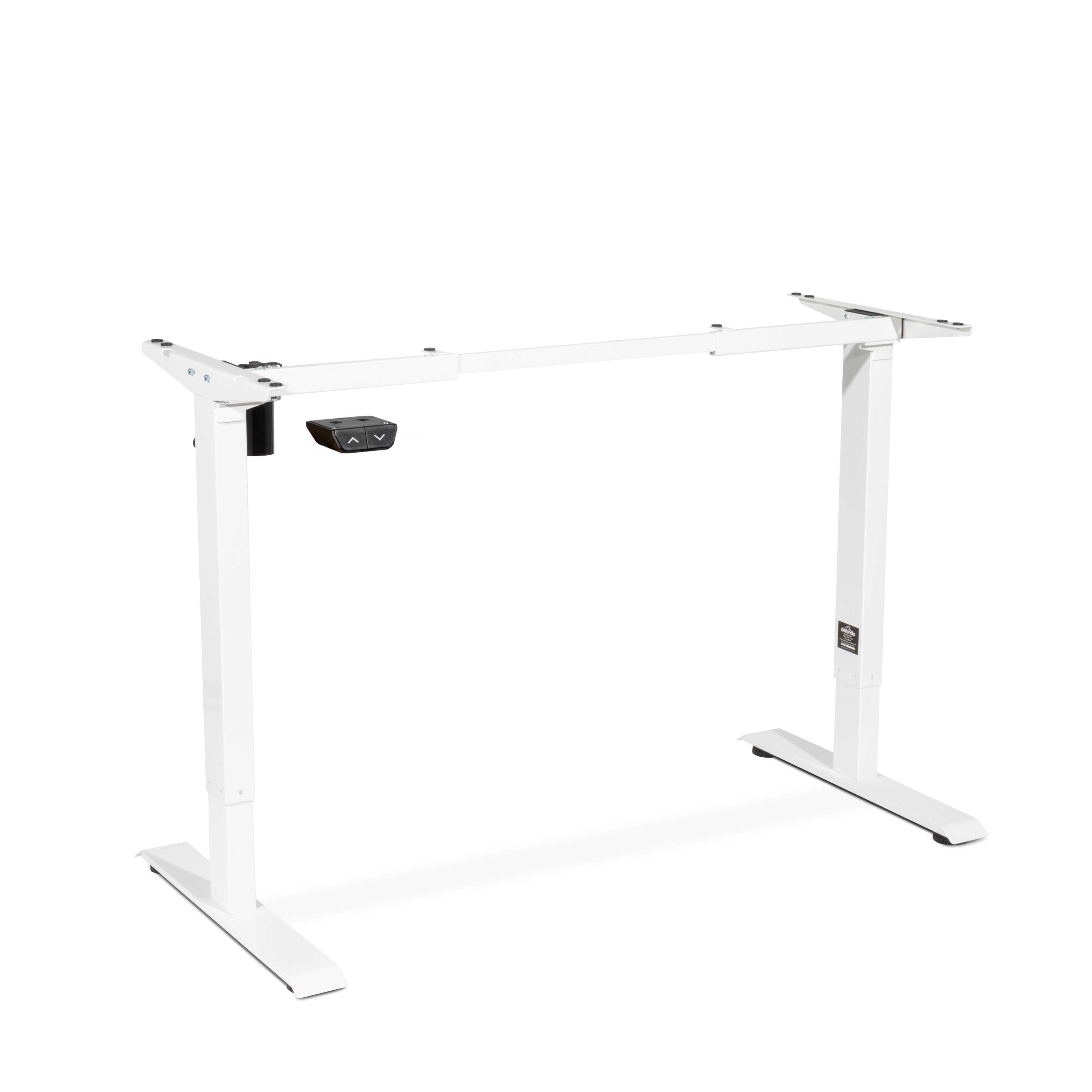 Single Motor Ultra-Quiet Adjustable-Height Desk Frame 70kg Capacity - White