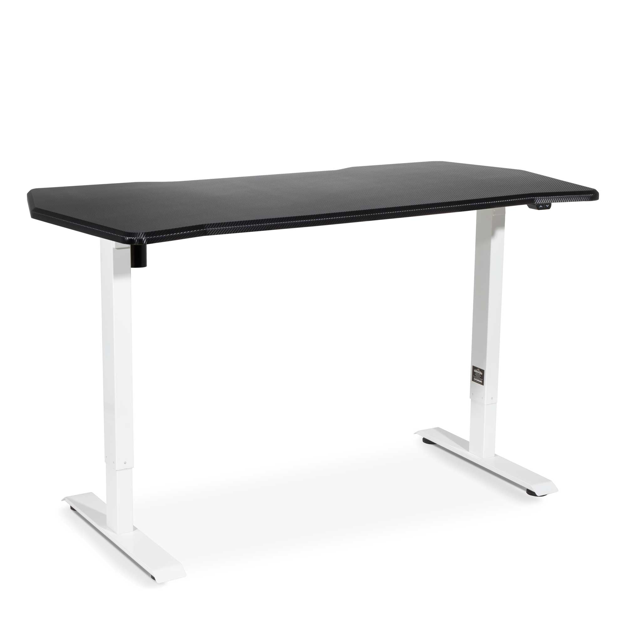 Single Motor Height-Adjustable Electric Sit & Stand Gaming Desk with Carbon Fibre Desktop - DH70