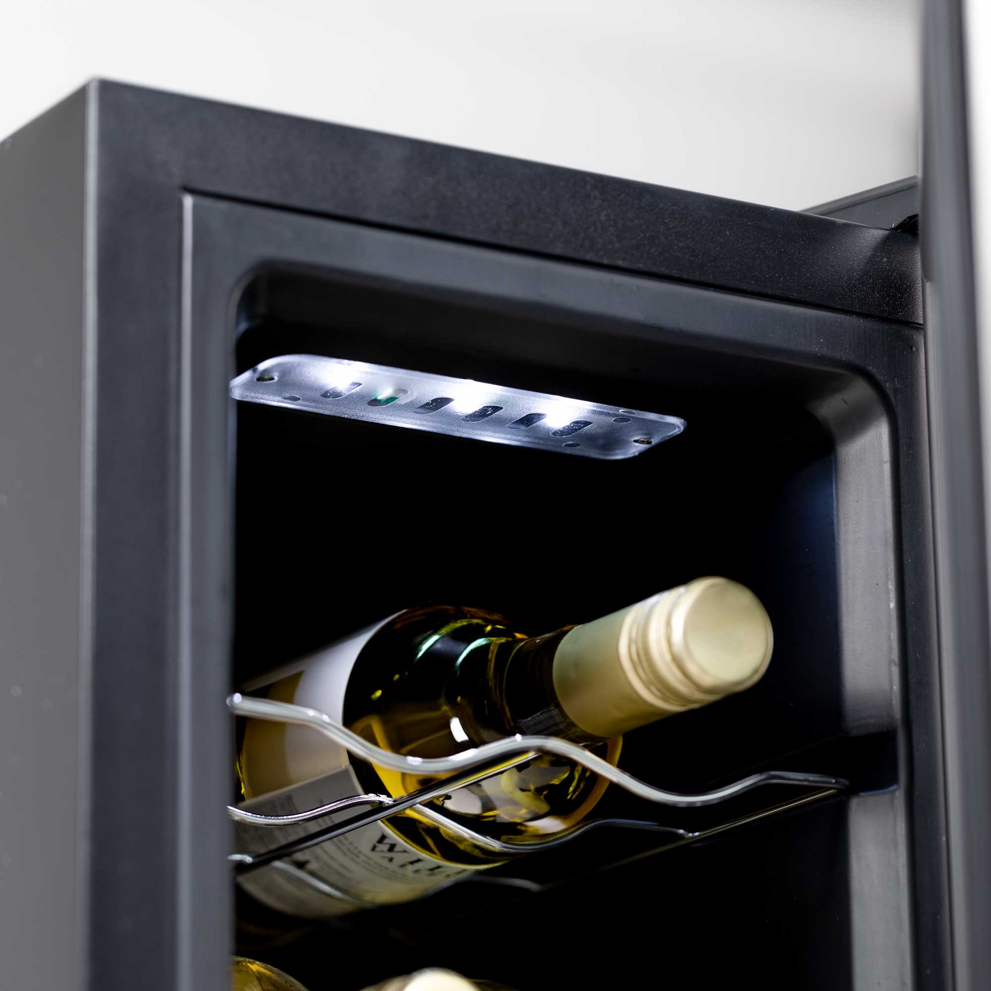 Baridi 12 Bottle Wine Cooler with Digital Touch Screen Controls & LED Light, Stainless Steel - DH74