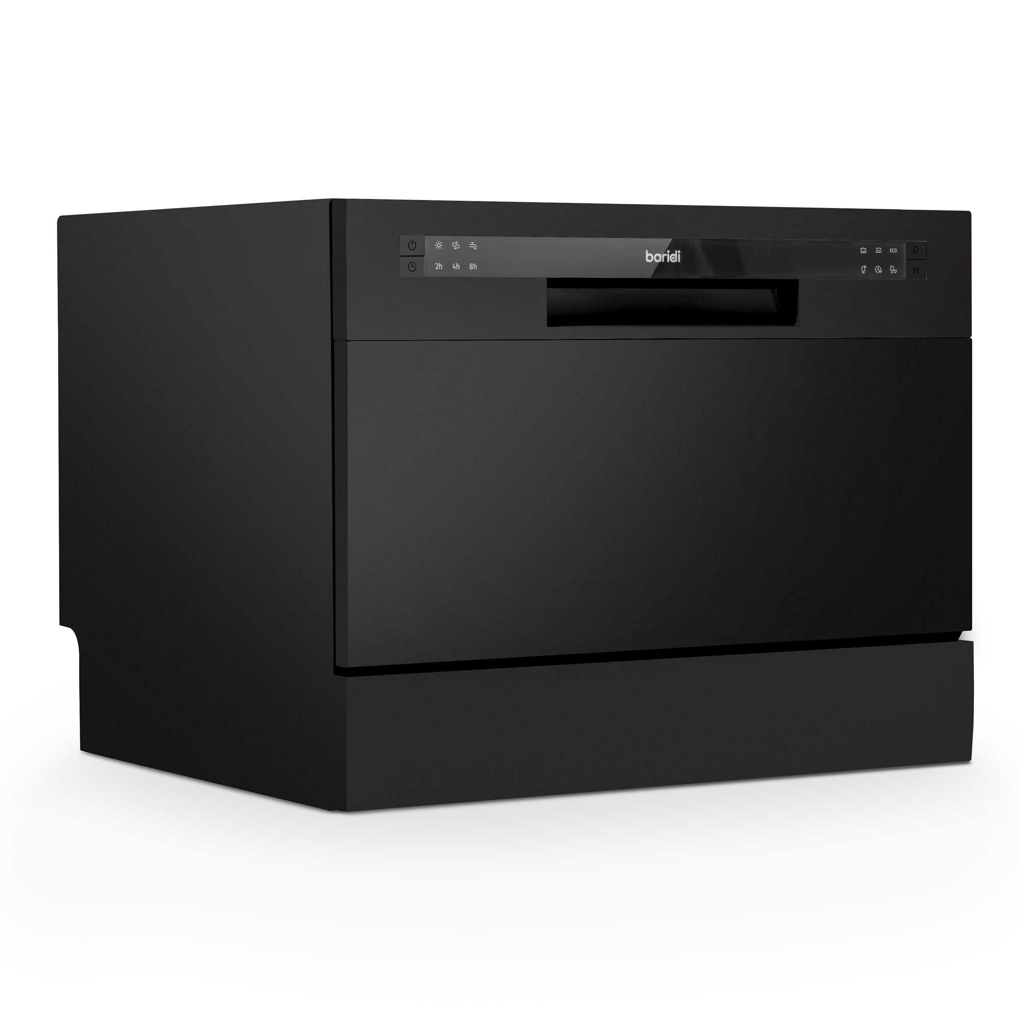 Baridi Compact Tabletop Dishwasher 6 Place Settings, 6 Programmes, Low Noise, 6.5L - Black - DH85