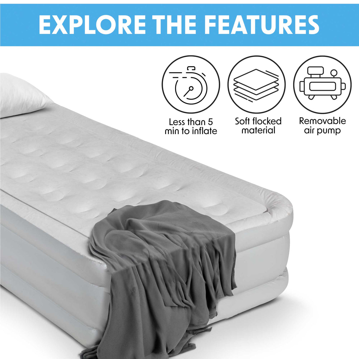 Electric blow up mattress best sale