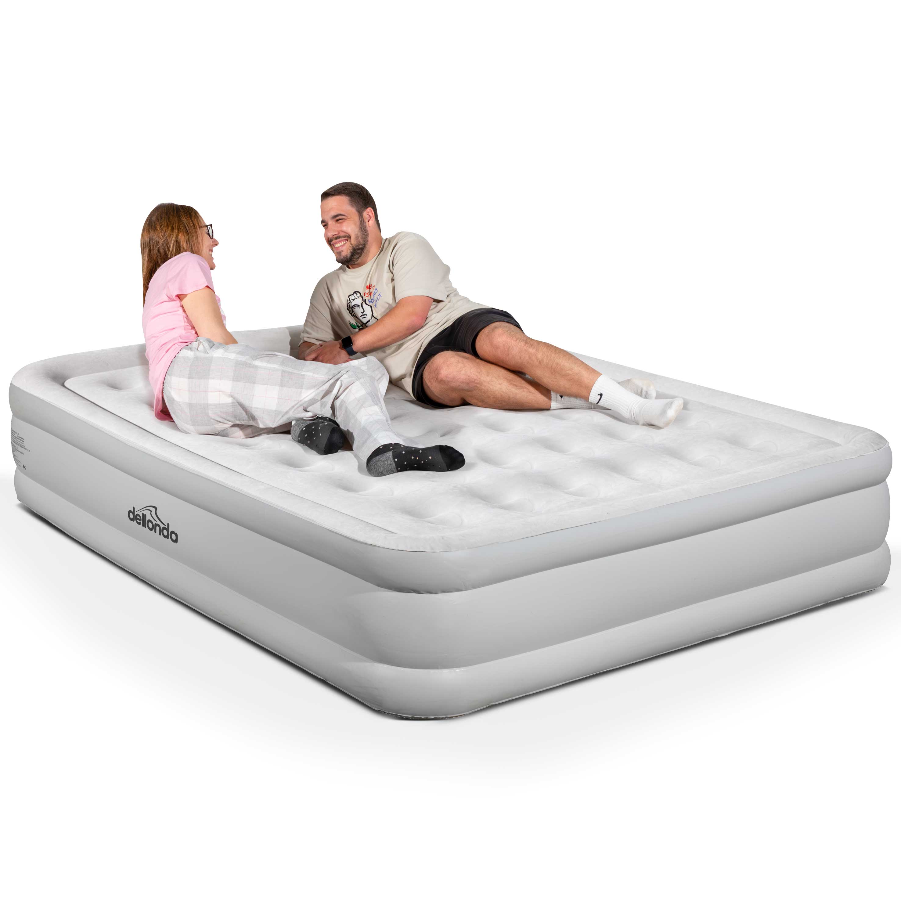 Queen Size High-Raised Air Bed with Removable Electric Pump & Carry Bag - DL145