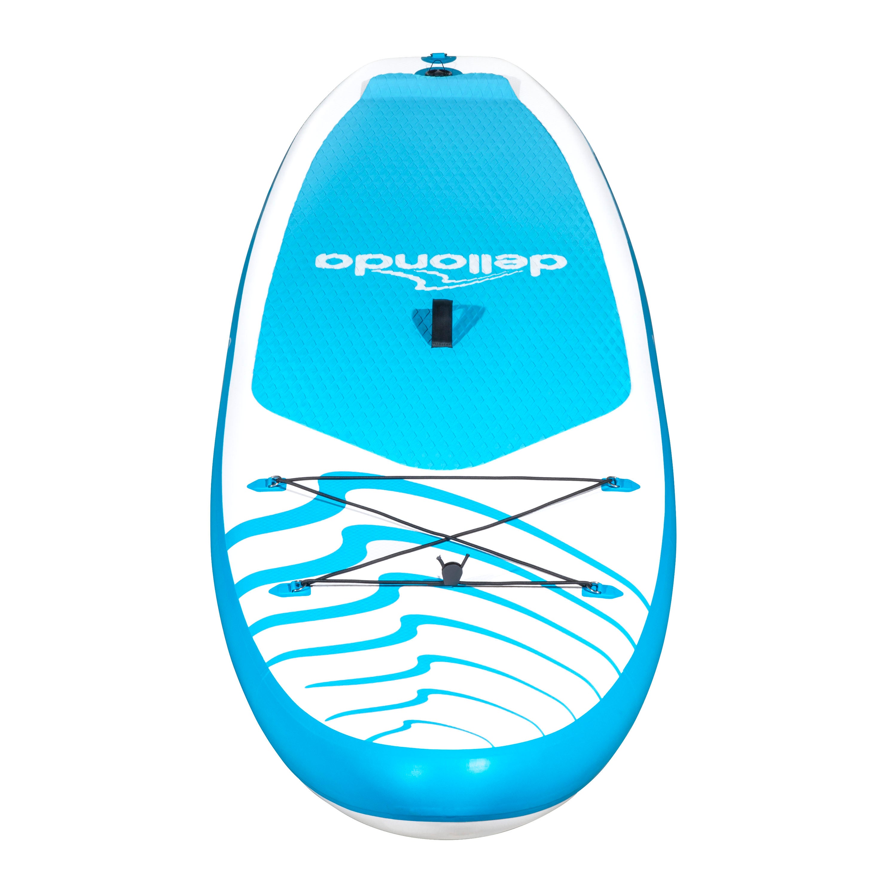 Inflatable Stand Up Paddle Board, SUP, Light Blue/White, 10'6", Leash, Pump, Carry Bag, DL152