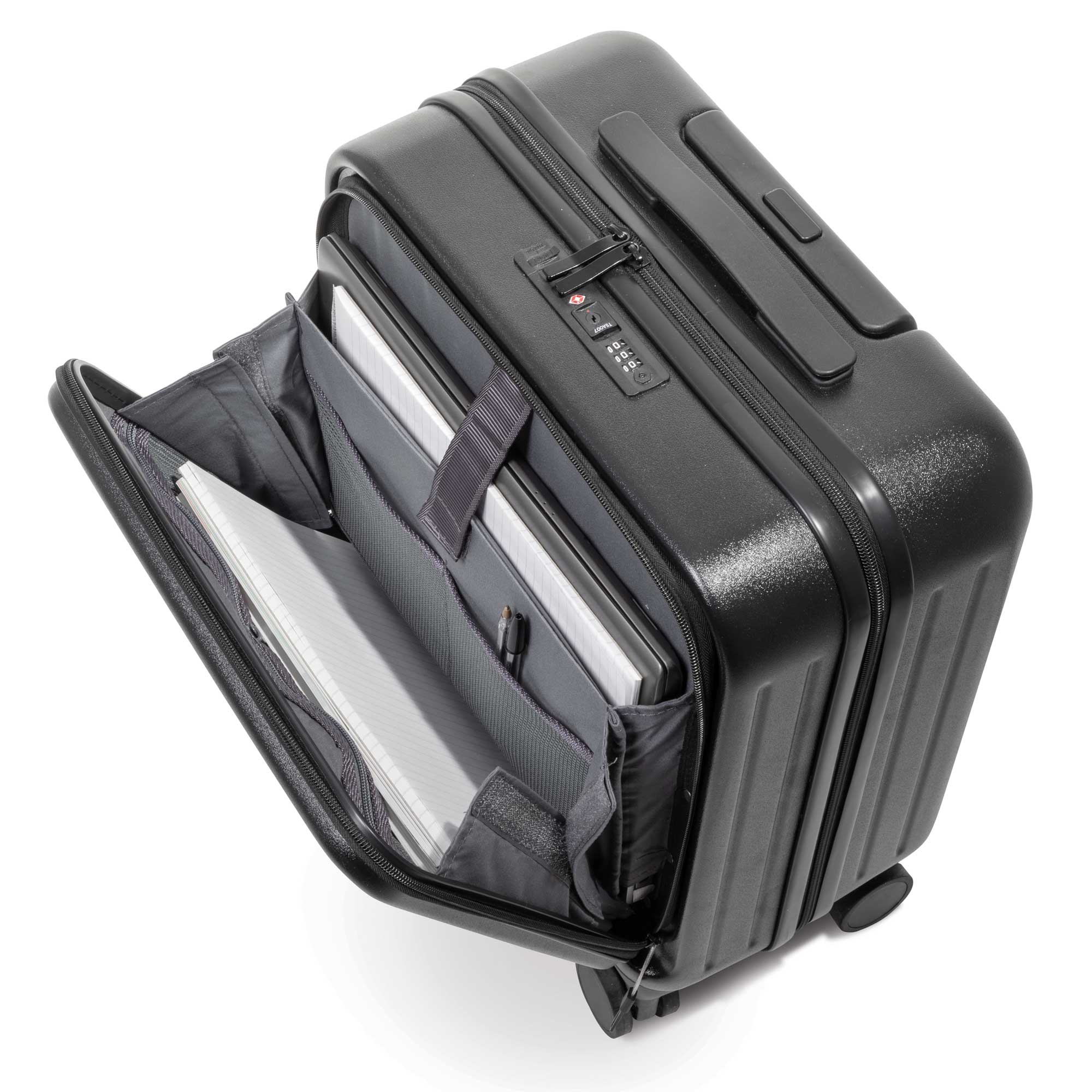 18" Cabin Size Luggage with Laptop Compartments, Dual TSA Lock, USB & 4 360° Wheels - DL156