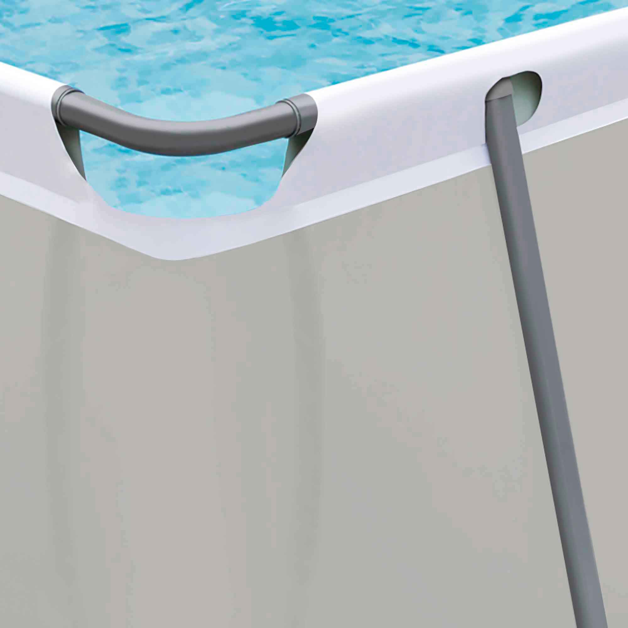 13ft Deluxe Steel Frame Swimming Pool Rectangular with Filter Pump - DL21