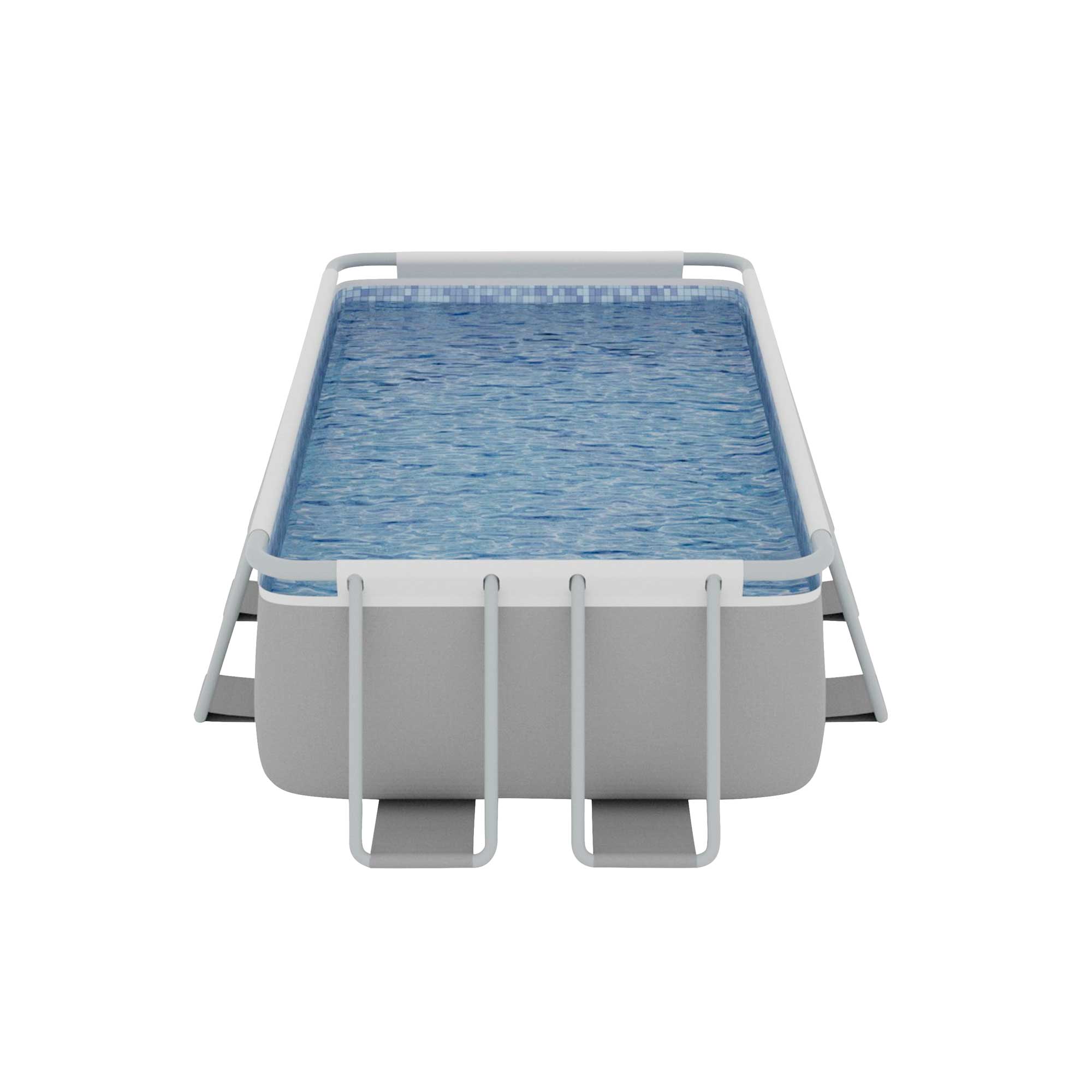 13ft Deluxe Steel Frame Swimming Pool Rectangular with Filter Pump - DL21