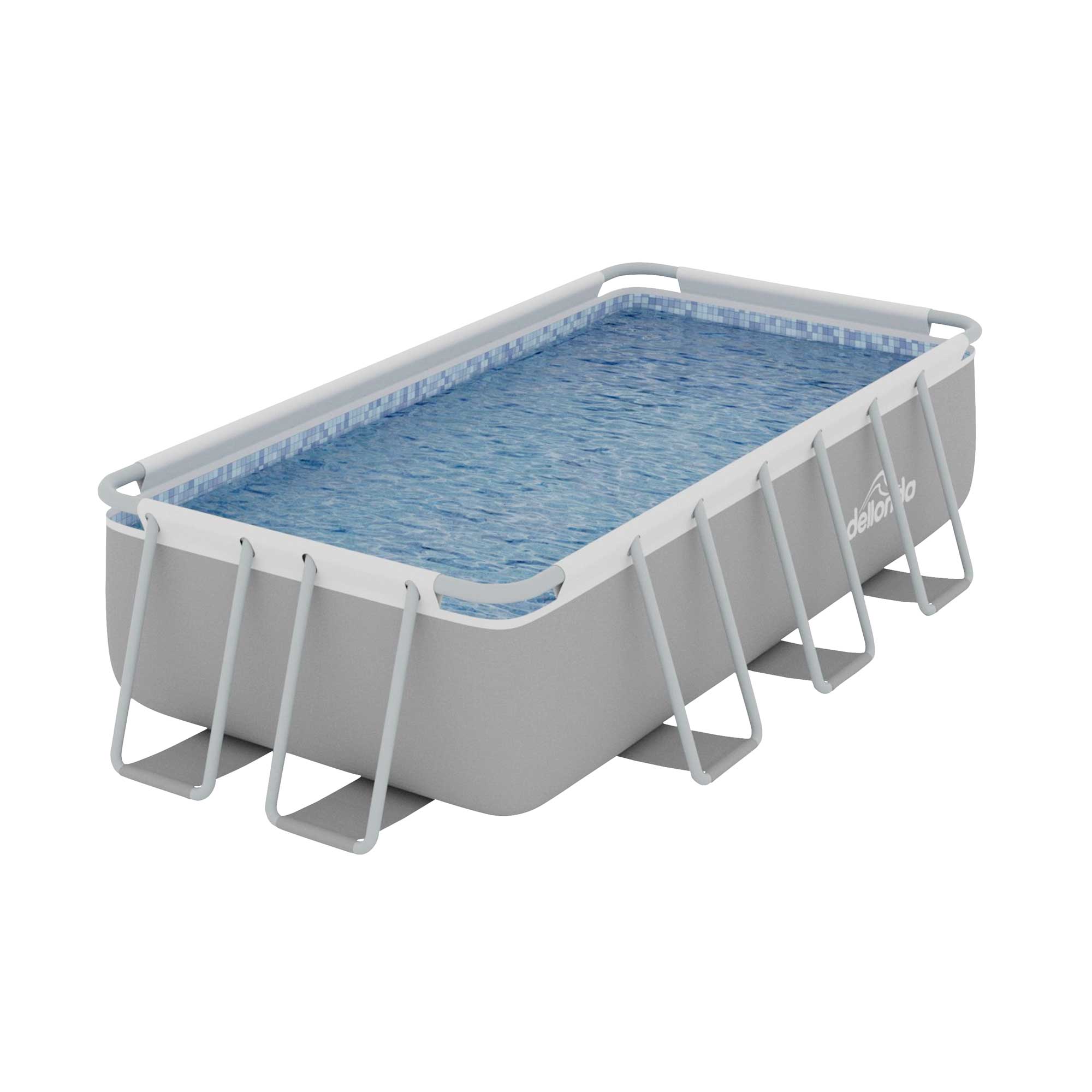 13ft Deluxe Steel Frame Swimming Pool Rectangular with Filter Pump - DL21