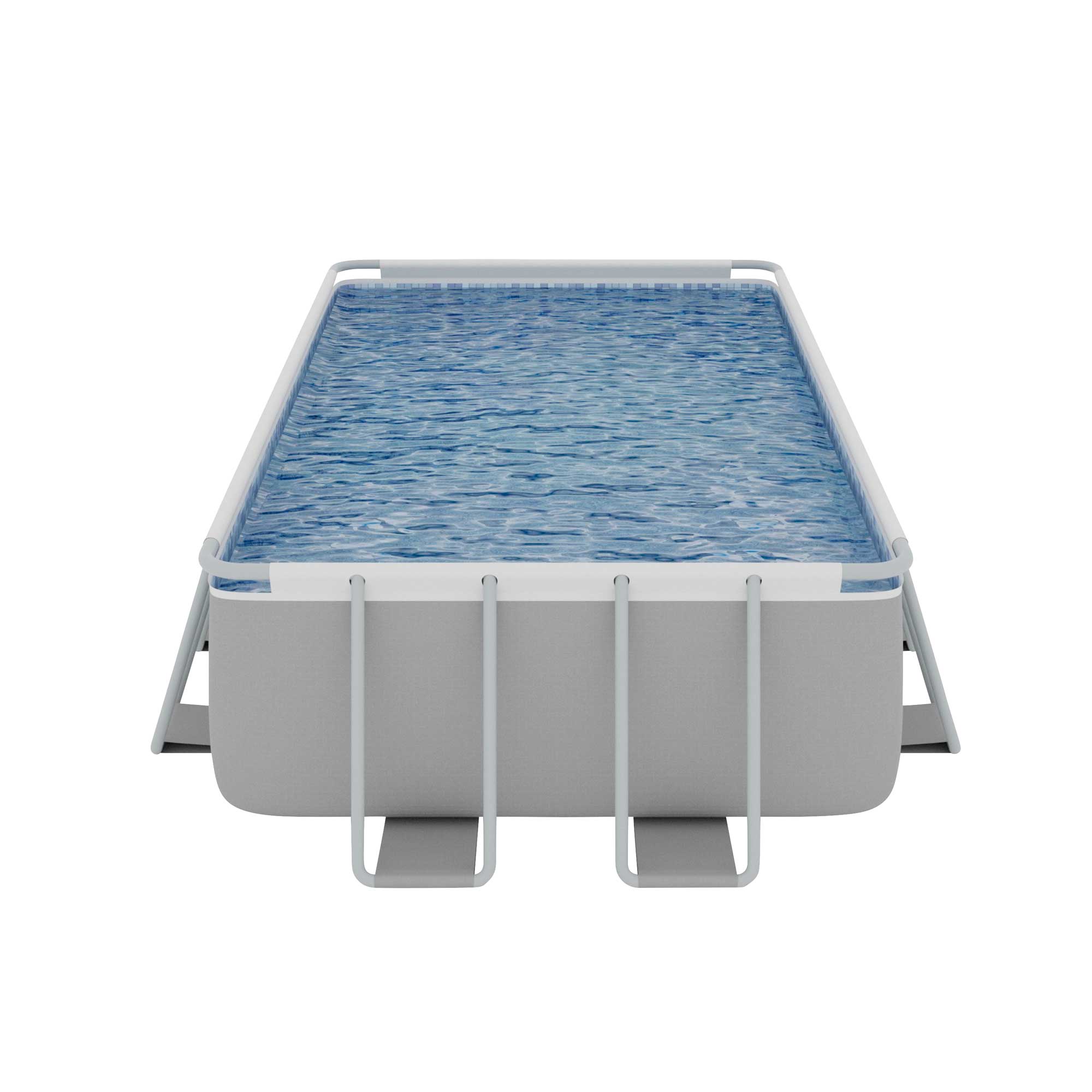 18ft Deluxe Steel Frame Swimming Pool, Rectangular with Filter Pump - DL22