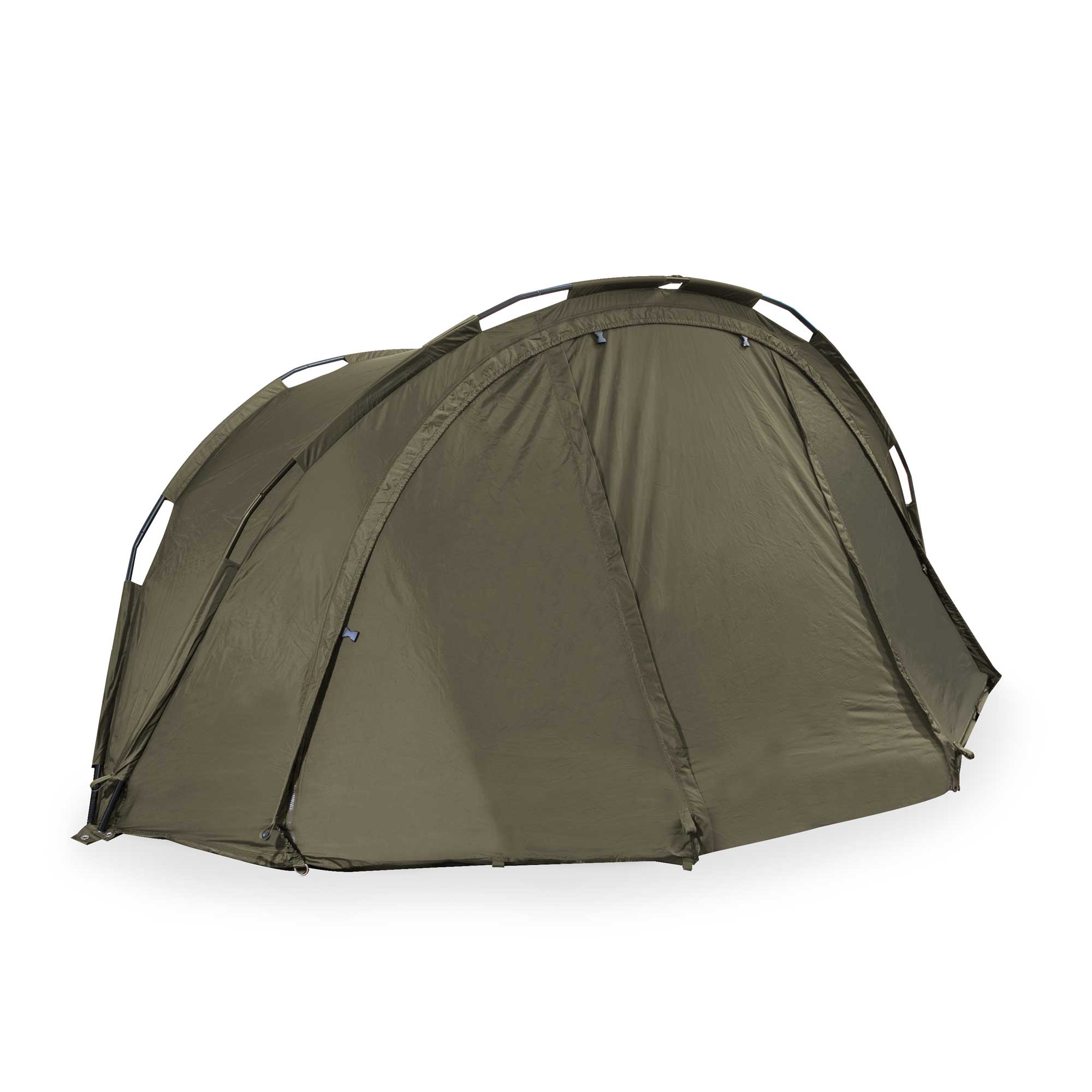 1-Man Fishing Bivvy/Carp Tent, Waterproof & UV Protection Quick Assembly Pre-Threaded Poles with Adjustable Bedchair - DL141