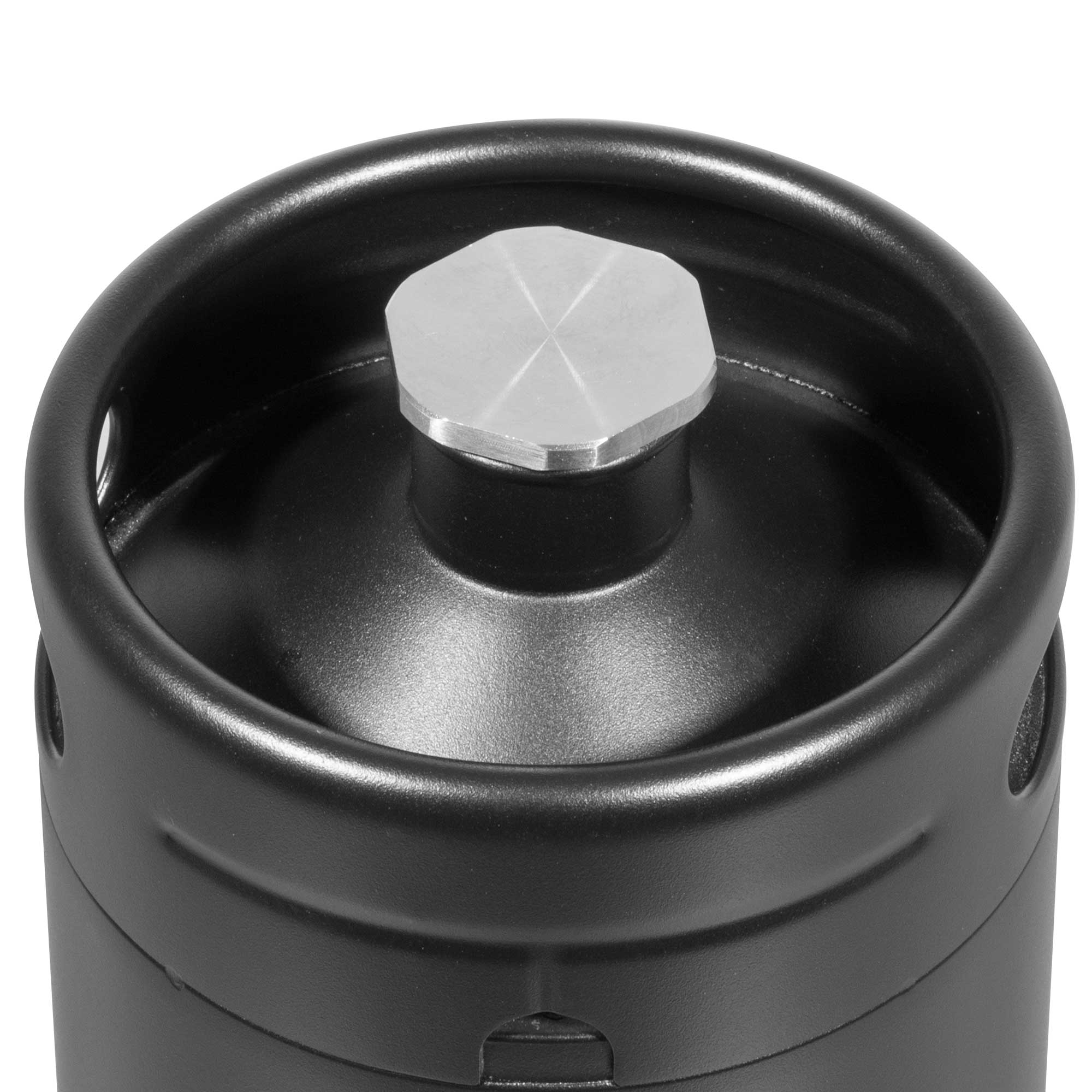 Baridi Stainless Steel Growler Keg 3.78L, Matte Black suitable for Soft Drinks and Beer- DH101 - Dellonda