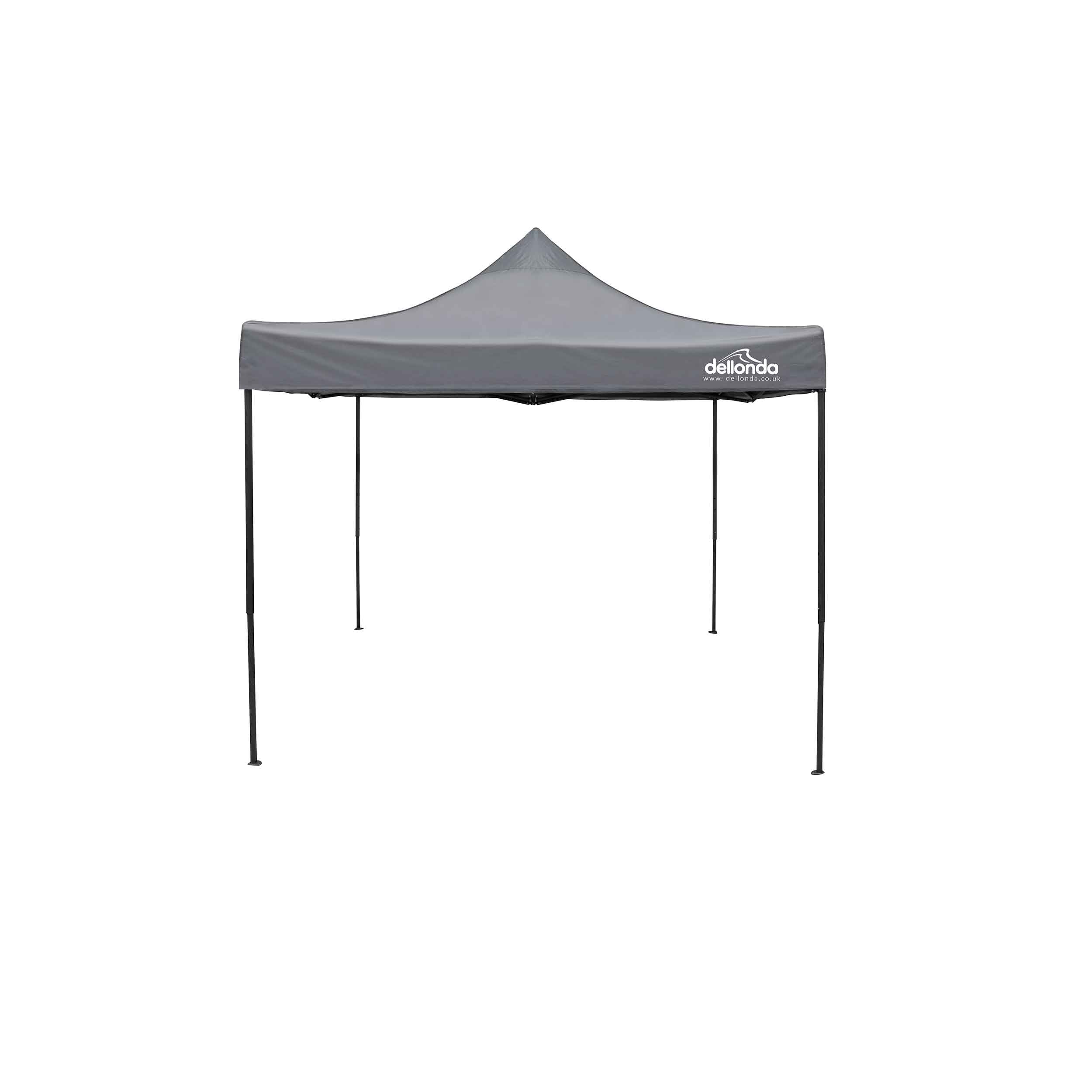 Premium 3x3m Pop-Up Gazebo, Heavy Duty, Water Resistant, Carry Bag, Stakes & Weight Bags - Grey - DG133 - Dellonda